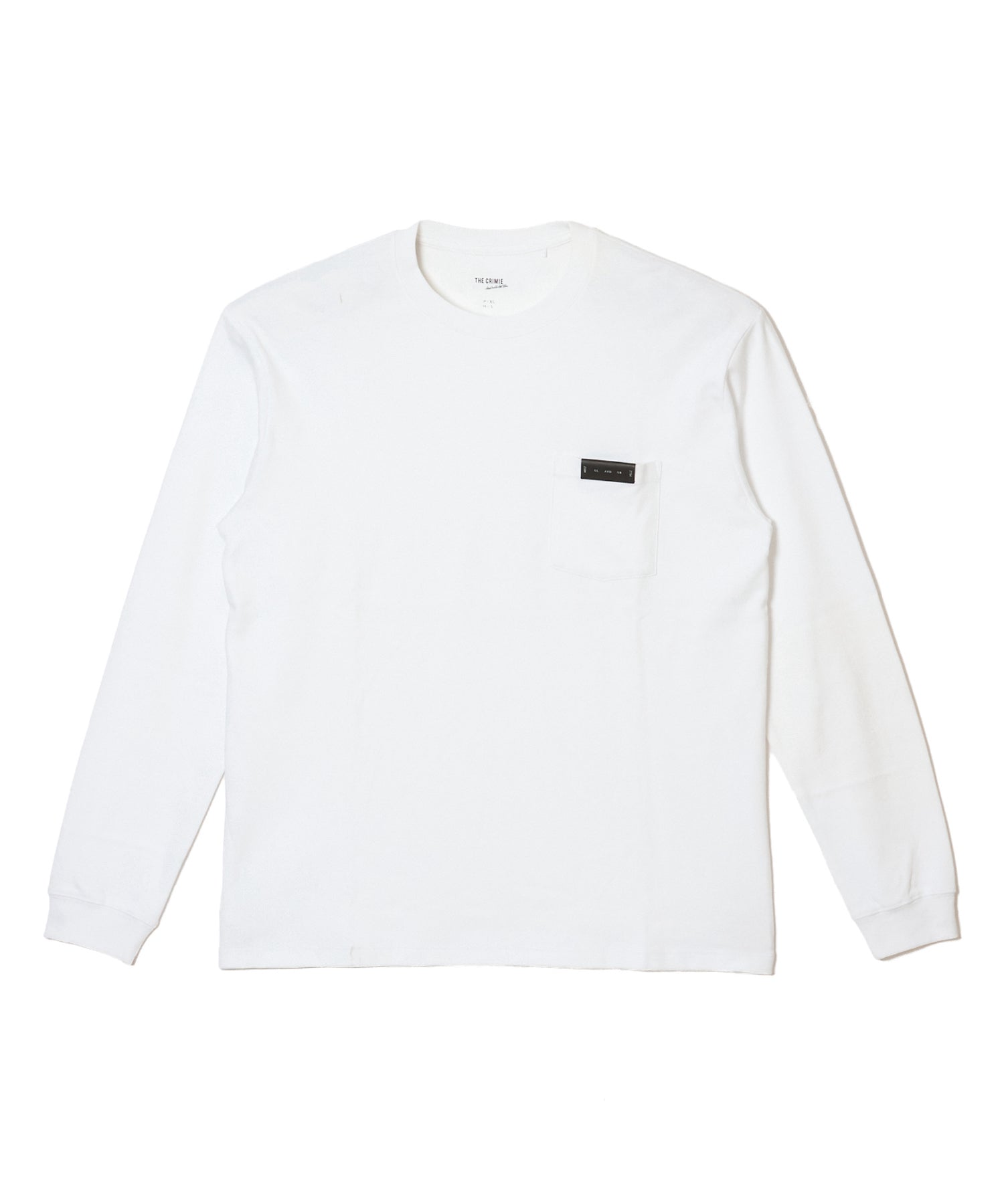 LEATHER TAG POCKET LONG SLEEVE T SHIRT