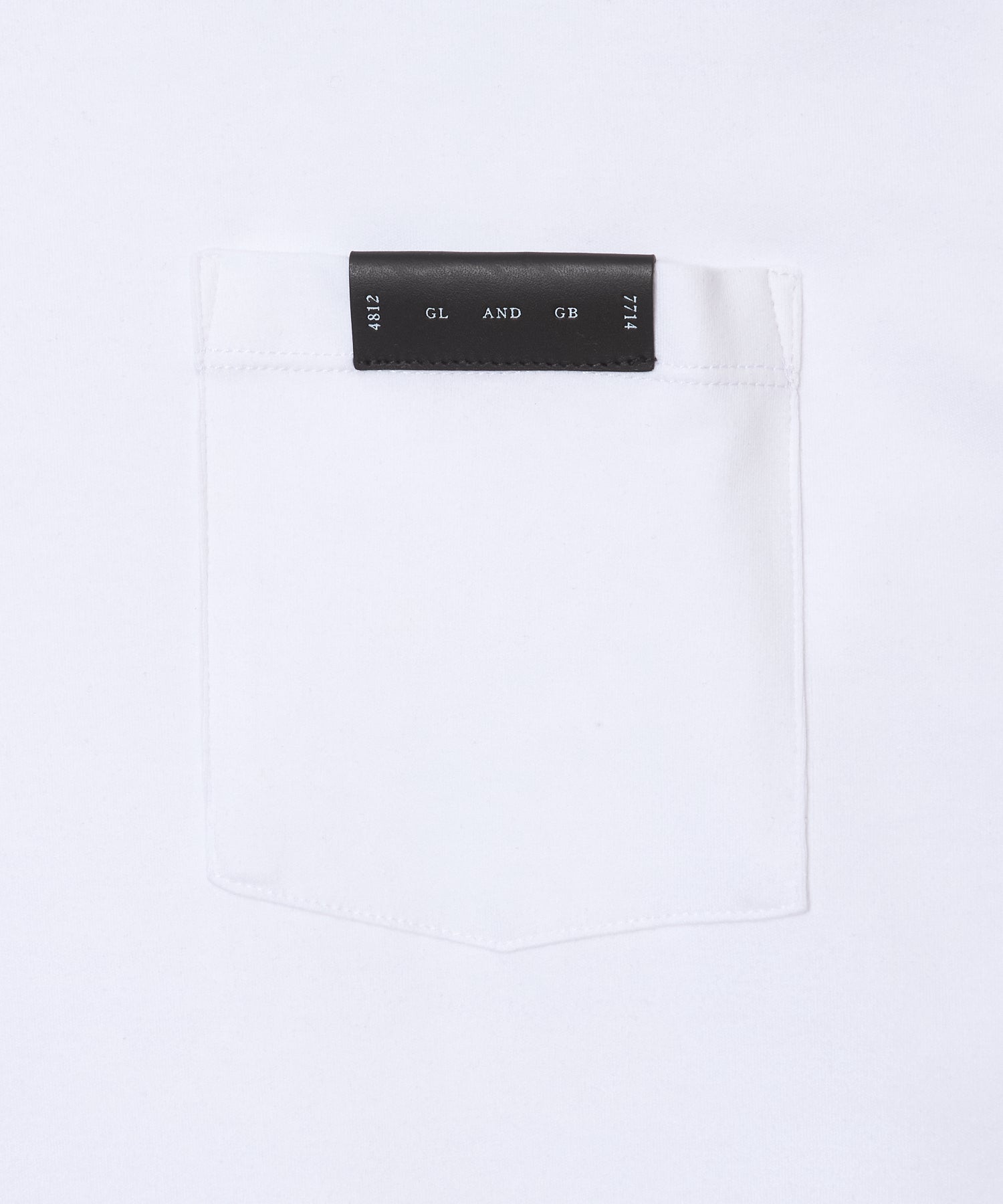 LEATHER TAG POCKET LONG SLEEVE T SHIRT