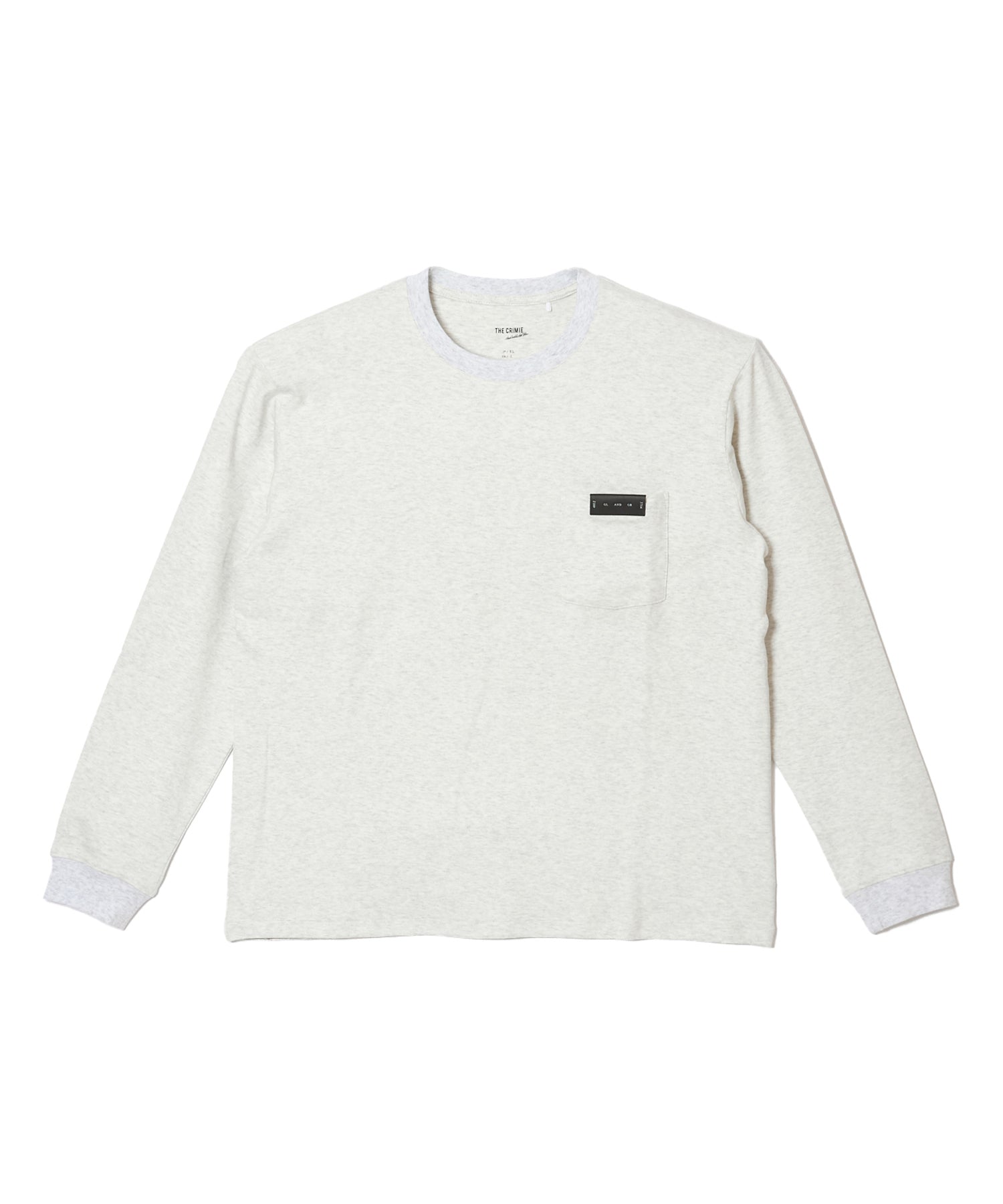 LEATHER TAG POCKET LONG SLEEVE T SHIRT