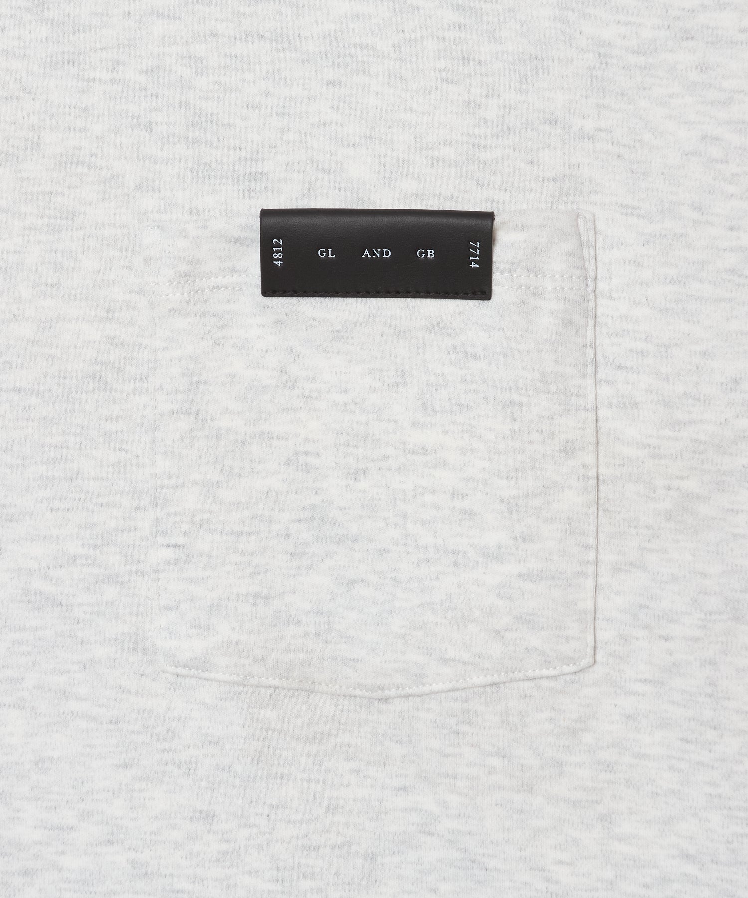 LEATHER TAG POCKET LONG SLEEVE T SHIRT