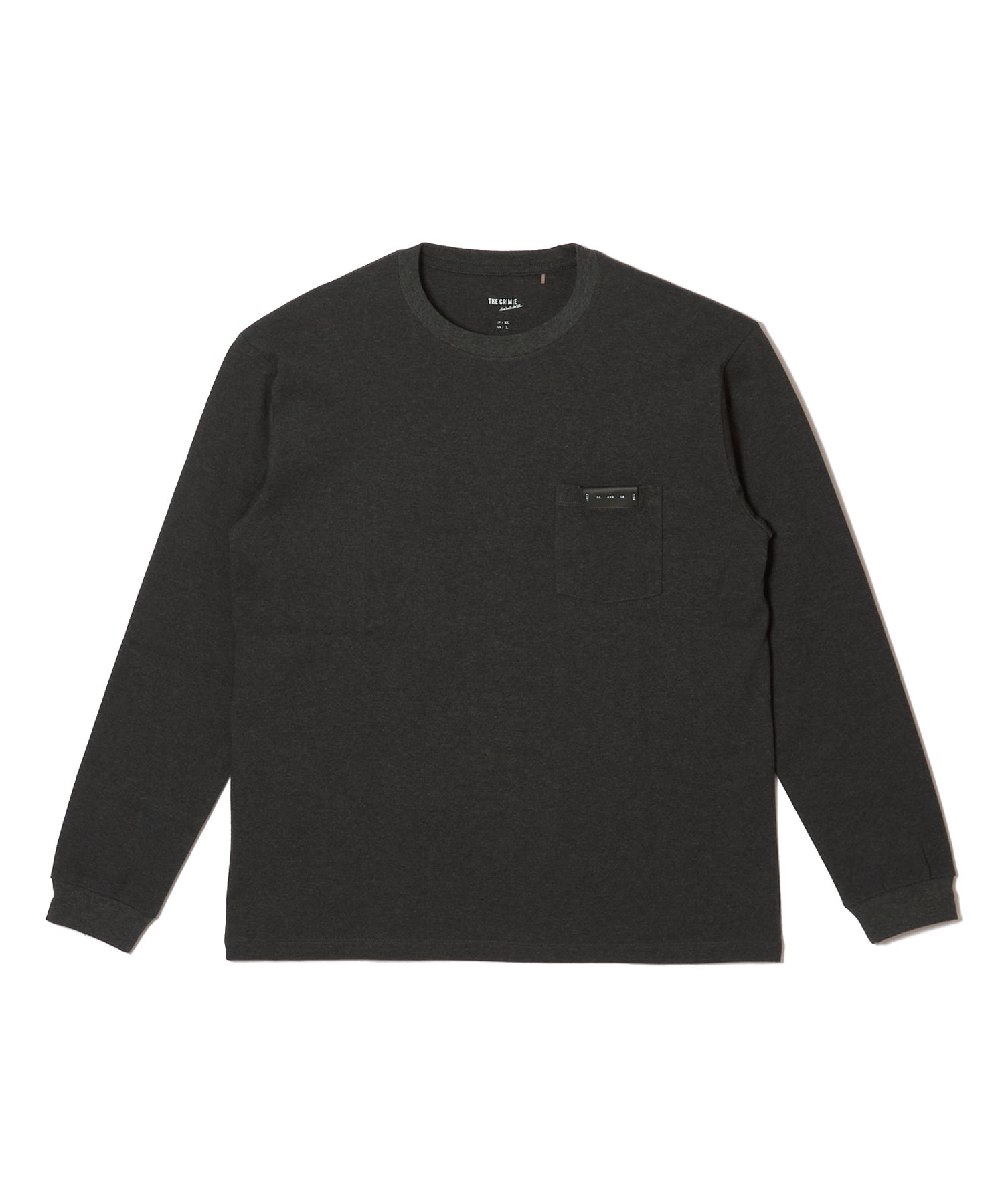 LEATHER TAG POCKET LONG SLEEVE T SHIRT