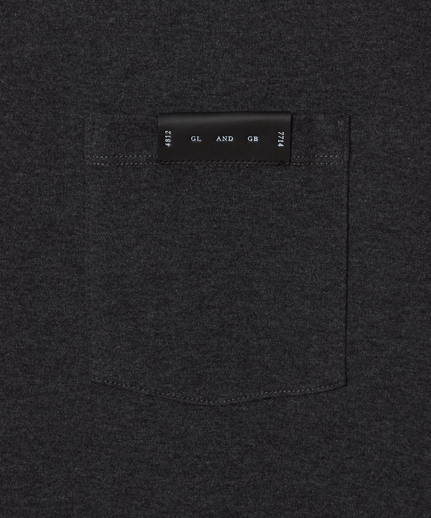 LEATHER TAG POCKET LONG SLEEVE T SHIRT