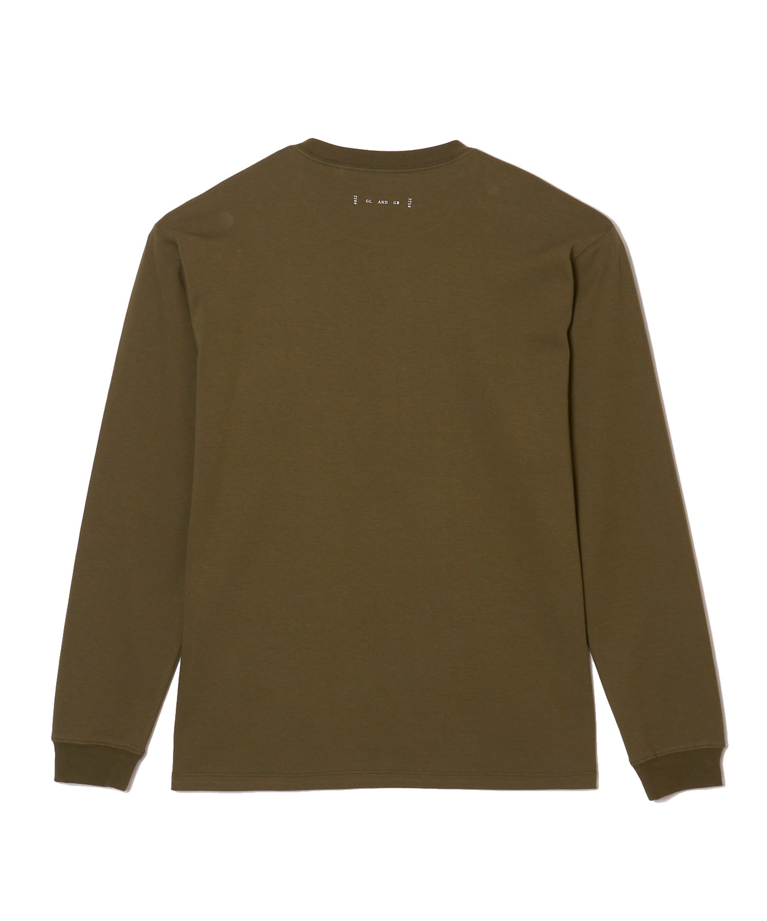 LEATHER TAG POCKET LONG SLEEVE T SHIRT