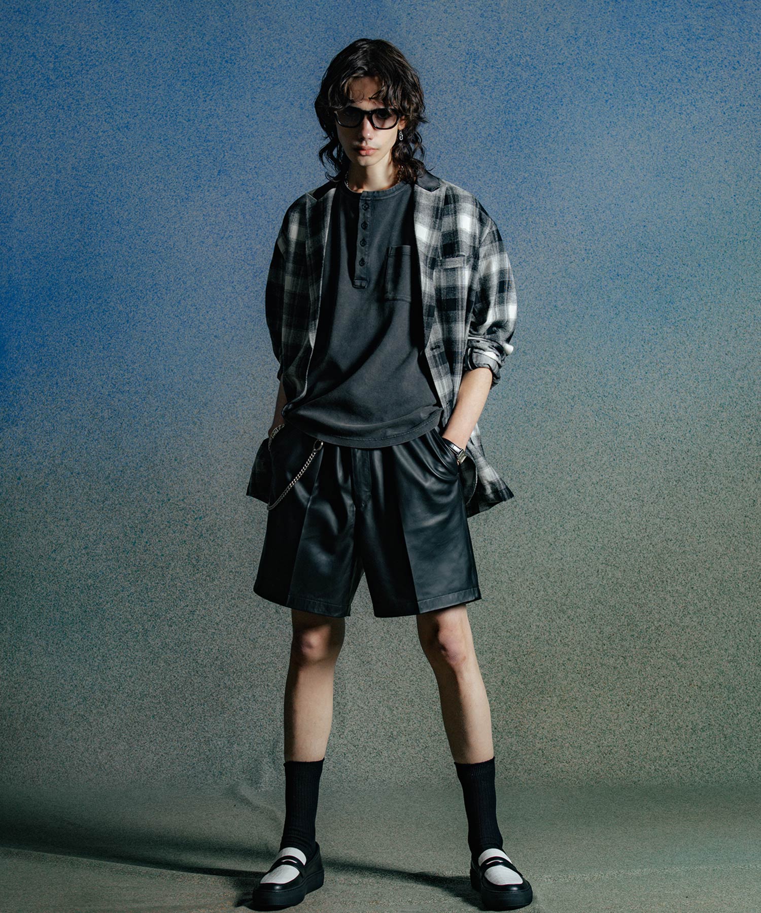 VINTAGE USED EDDIE SHORT LENGTH HENRY NECK T SHIRT