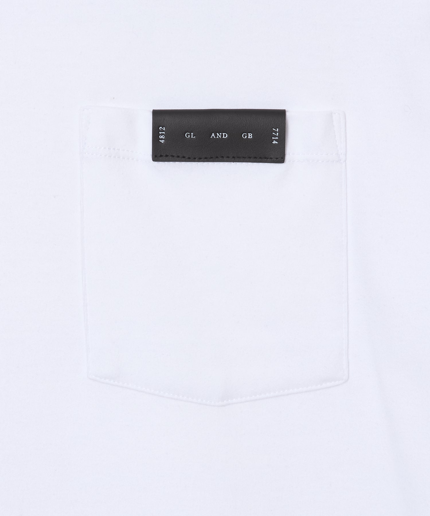 LEATHER TAG POCKET T SHIRT