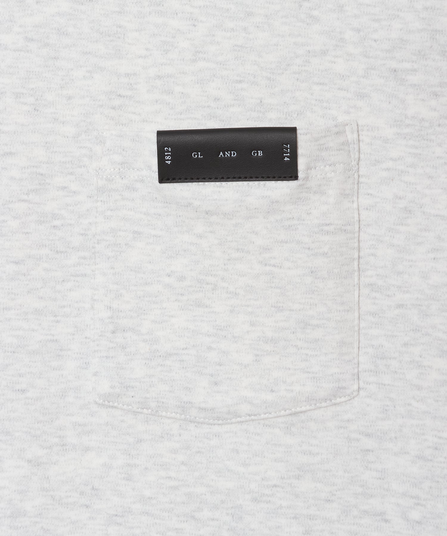 LEATHER TAG POCKET T SHIRT