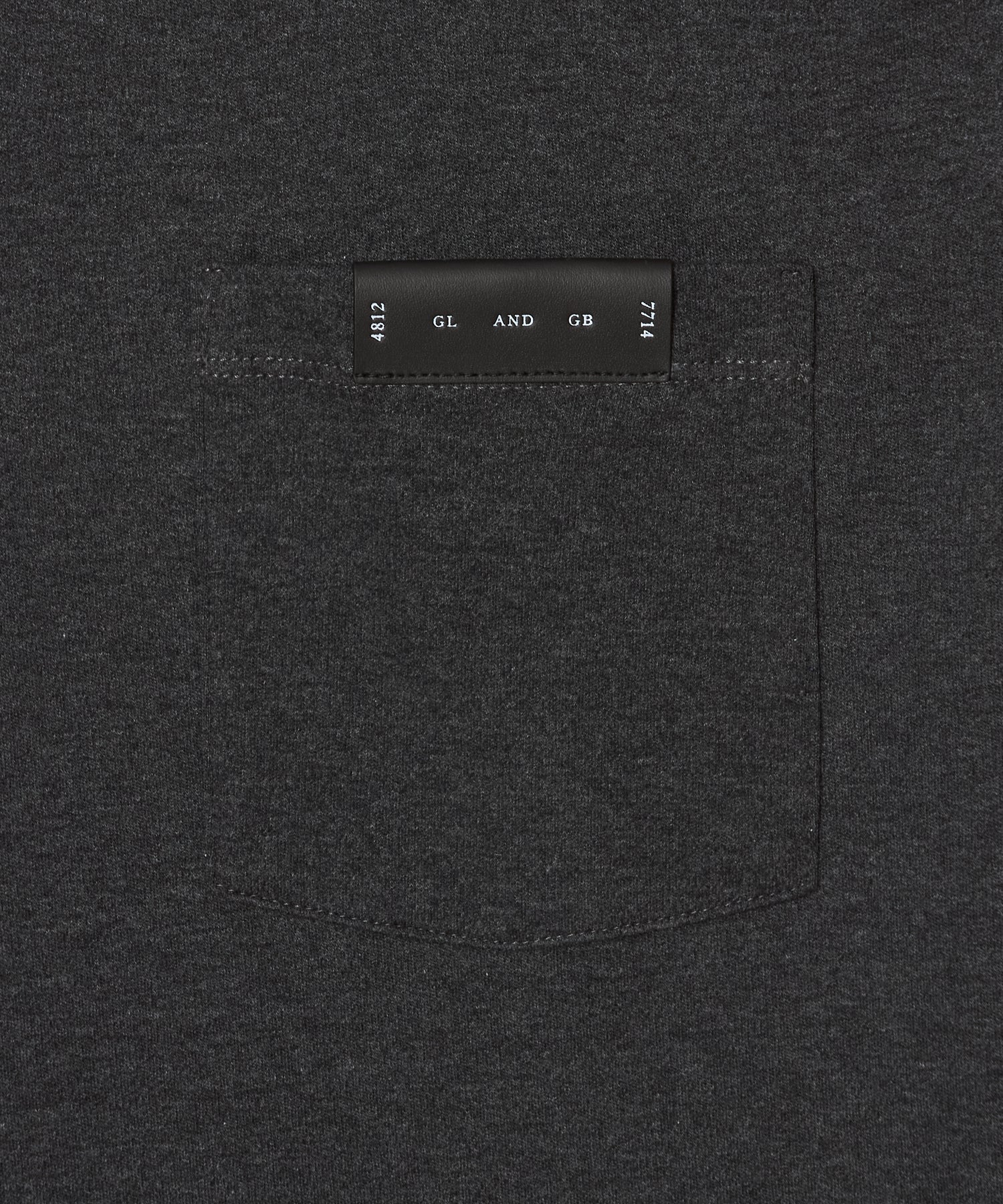 LEATHER TAG POCKET T SHIRT