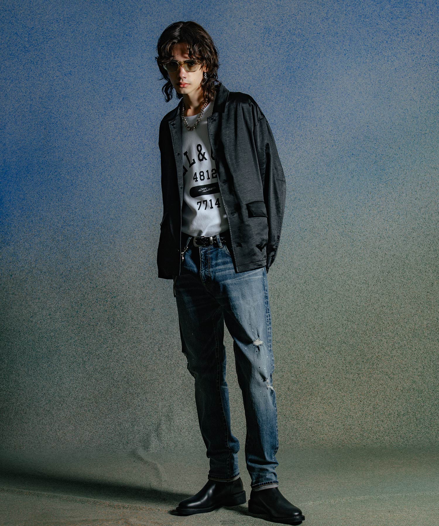 CHAIN STITCH EMBROIDERY BLOUSON JACKET