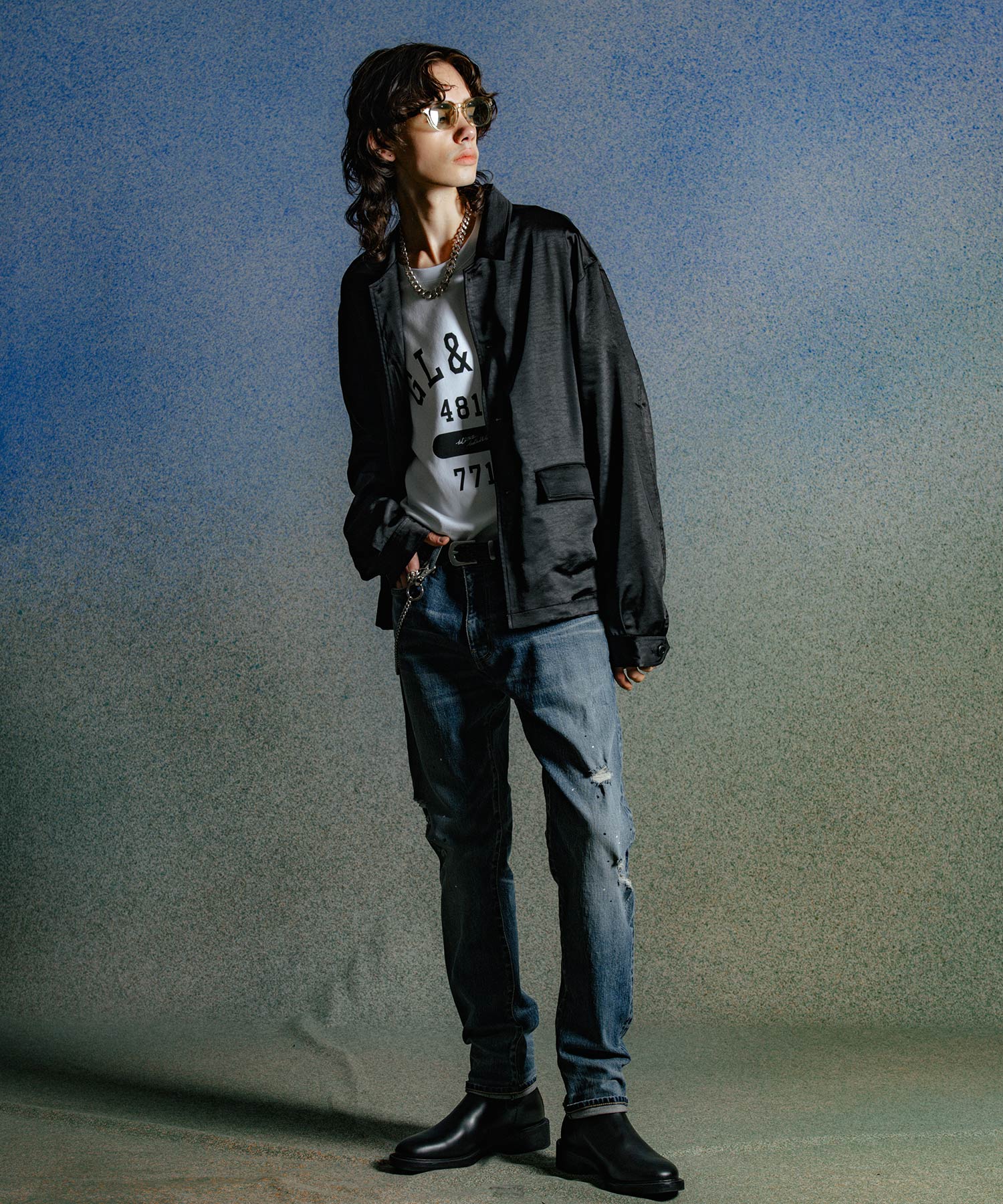 CHAIN STITCH EMBROIDERY BLOUSON JACKET