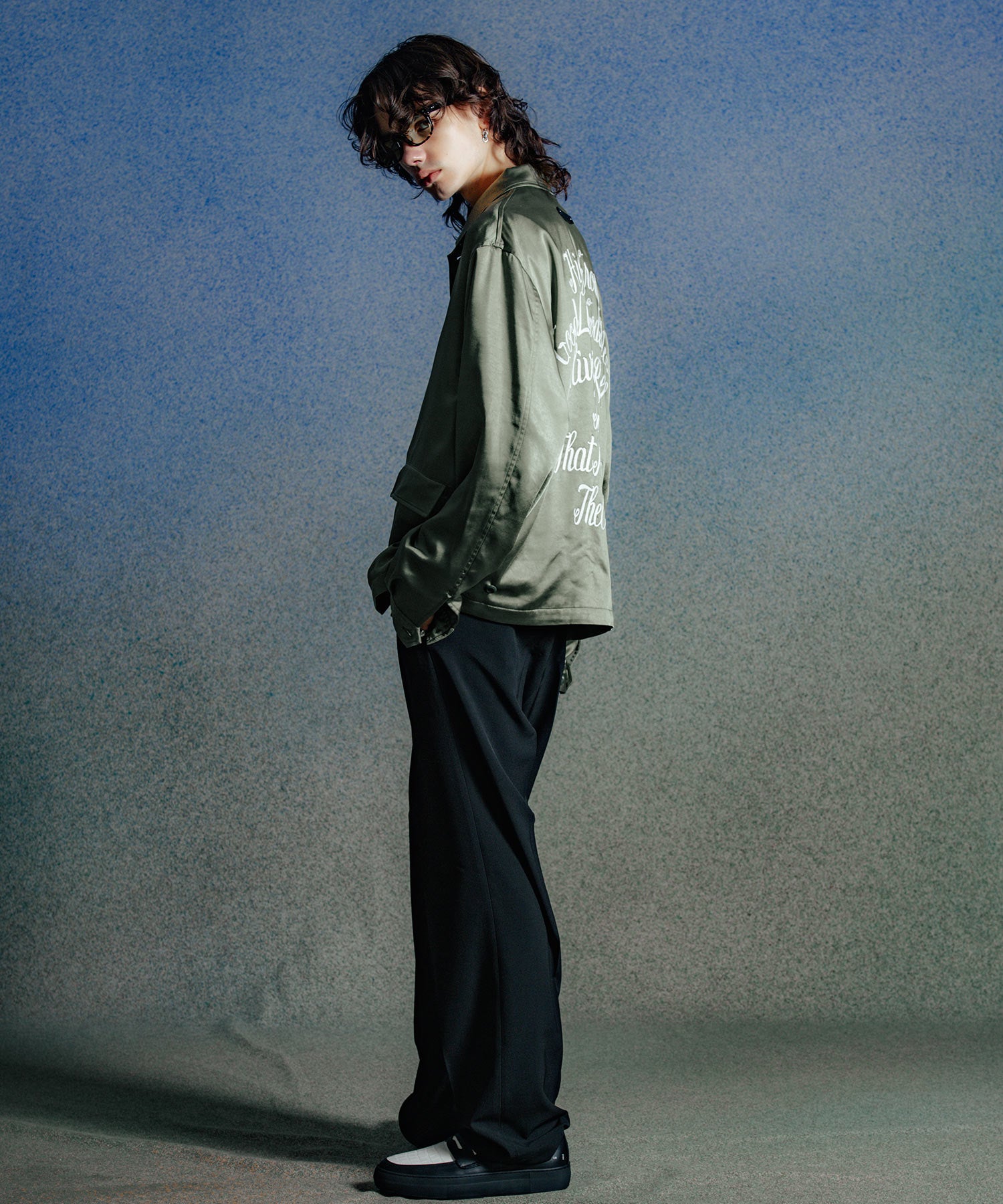 CHAIN STITCH EMBROIDERY BLOUSON JACKET