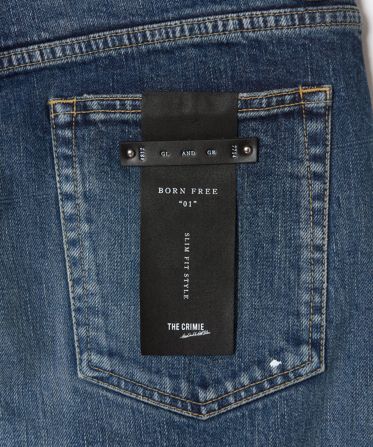 BORN FREE 1 SLIM STYLE GARAGE USED SELVEDGE STRETCH JEANS