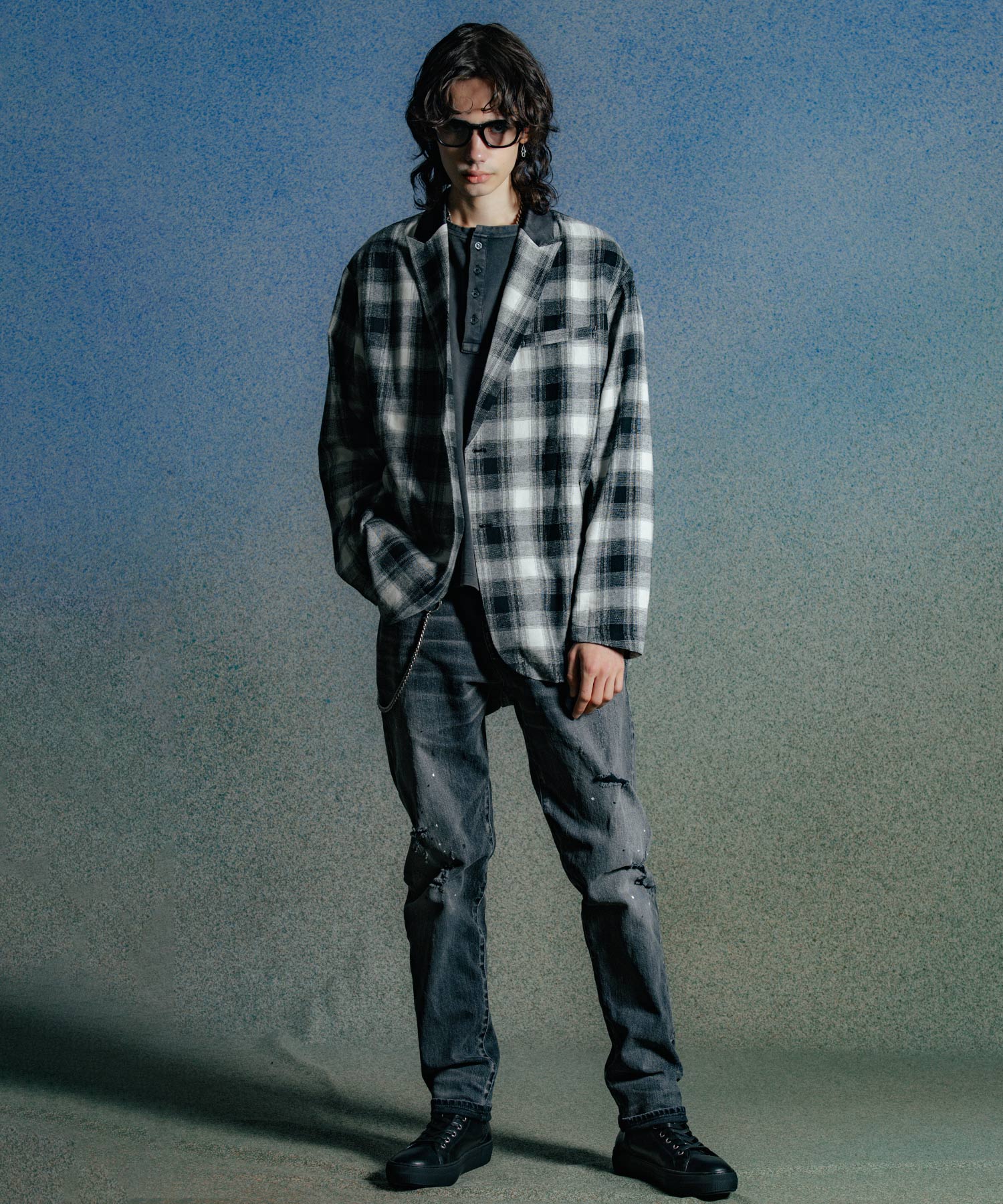 BORN FREE 1 SLIM STYLE GARAGE USED SELVEDGE STRETCH JEANS