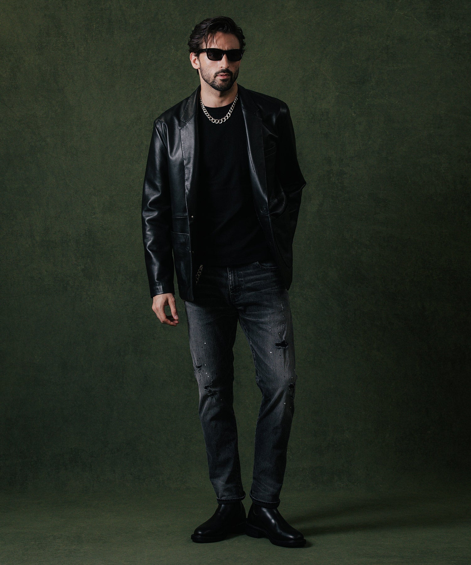 BORN FREE 1 SLIM STYLE GARAGE USED SELVEDGE STRETCH JEANS