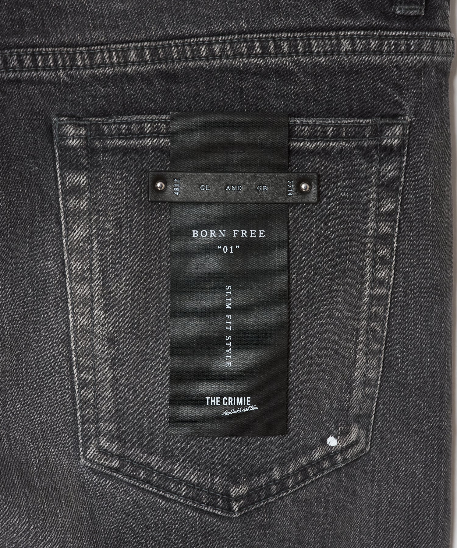 BORN FREE 1 SLIM STYLE GARAGE USED SELVEDGE STRETCH JEANS