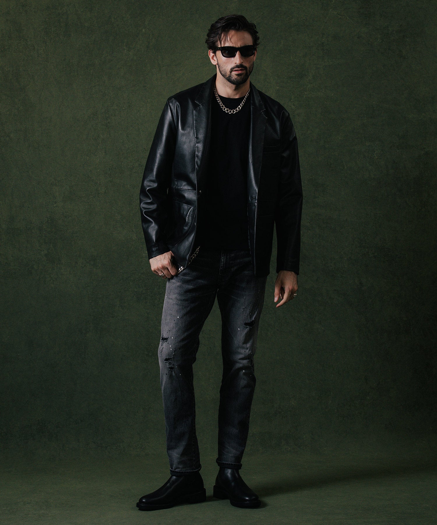 BORN FREE 1 SLIM STYLE GARAGE USED SELVEDGE STRETCH JEANS