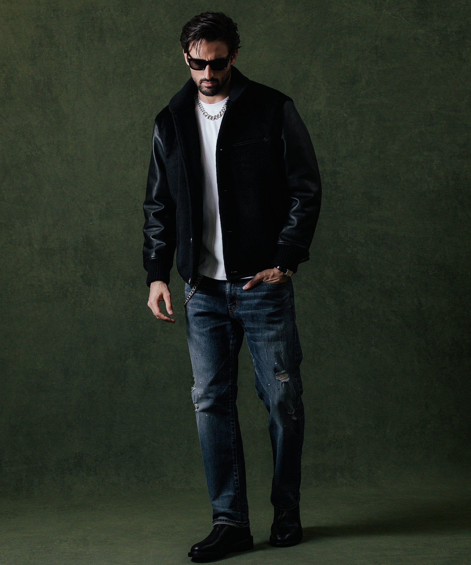 BORN FREE 2 REGULAR STYLE GARAGE USED SELVEDGE STRETCH JEANS