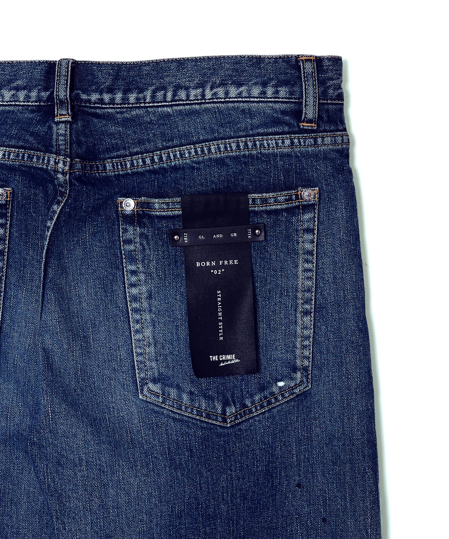 BORN FREE 2 REGULAR STYLE GARAGE USED SELVEDGE STRETCH JEANS