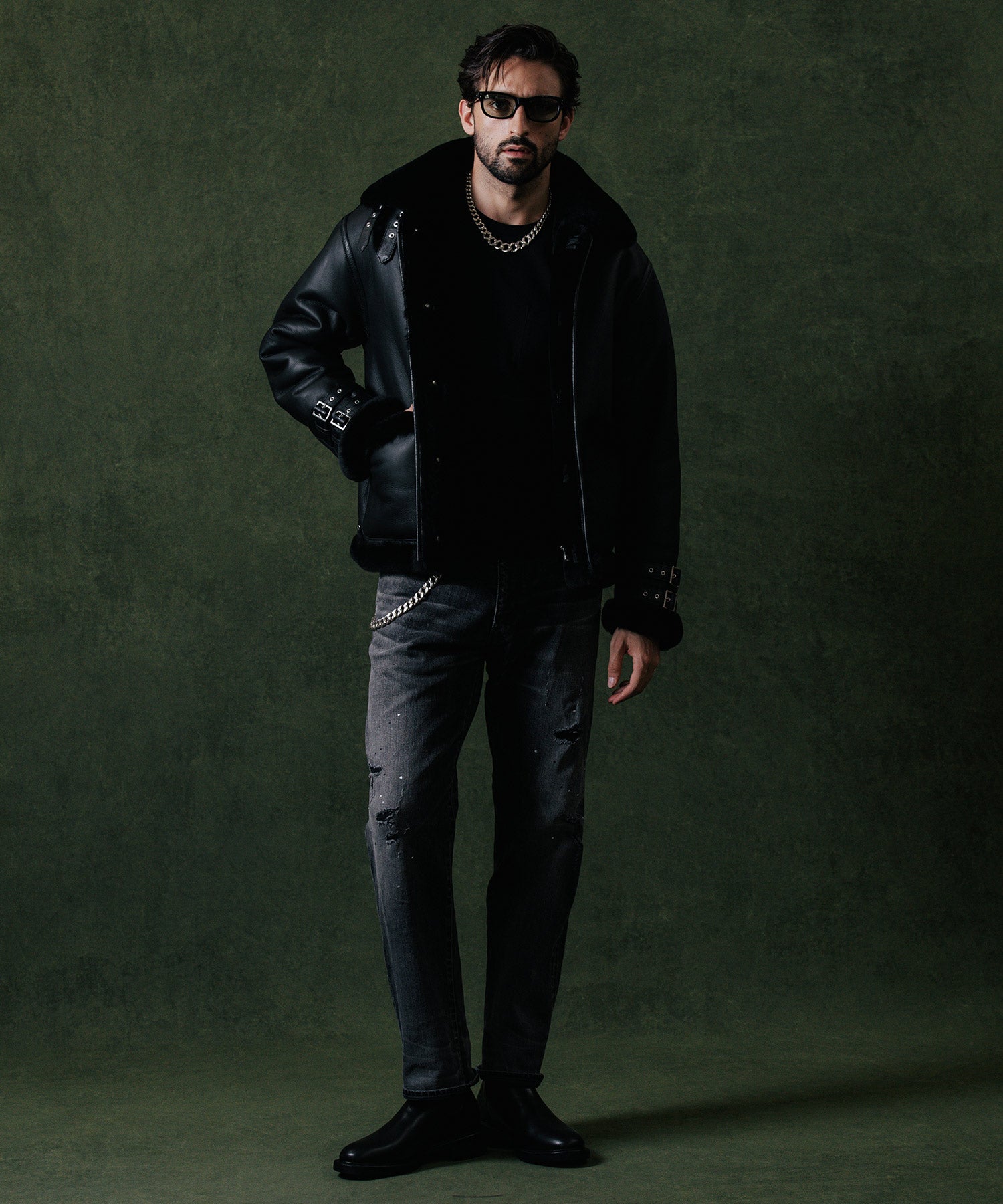 BORN FREE 2 REGULAR STYLE GARAGE USED SELVEDGE STRETCH JEANS