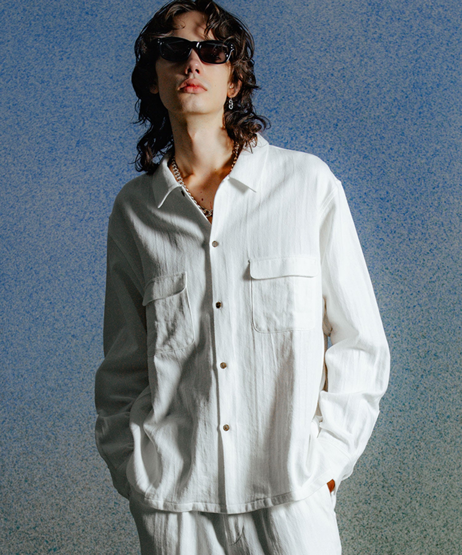 HEMP COTTON OPEN SHIRT