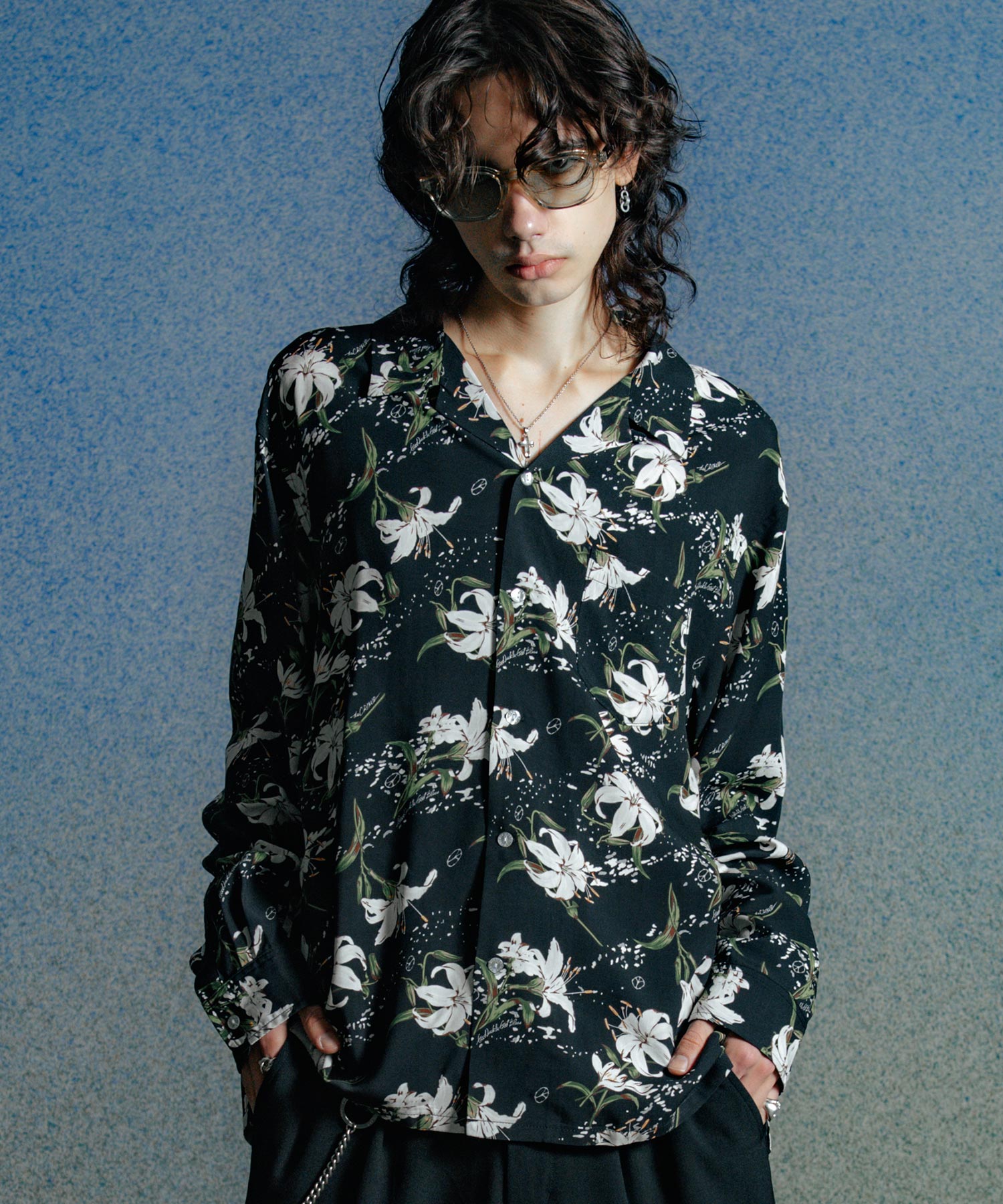 BONE BLOOM ALOHA LONG SLEEVE SHIRT