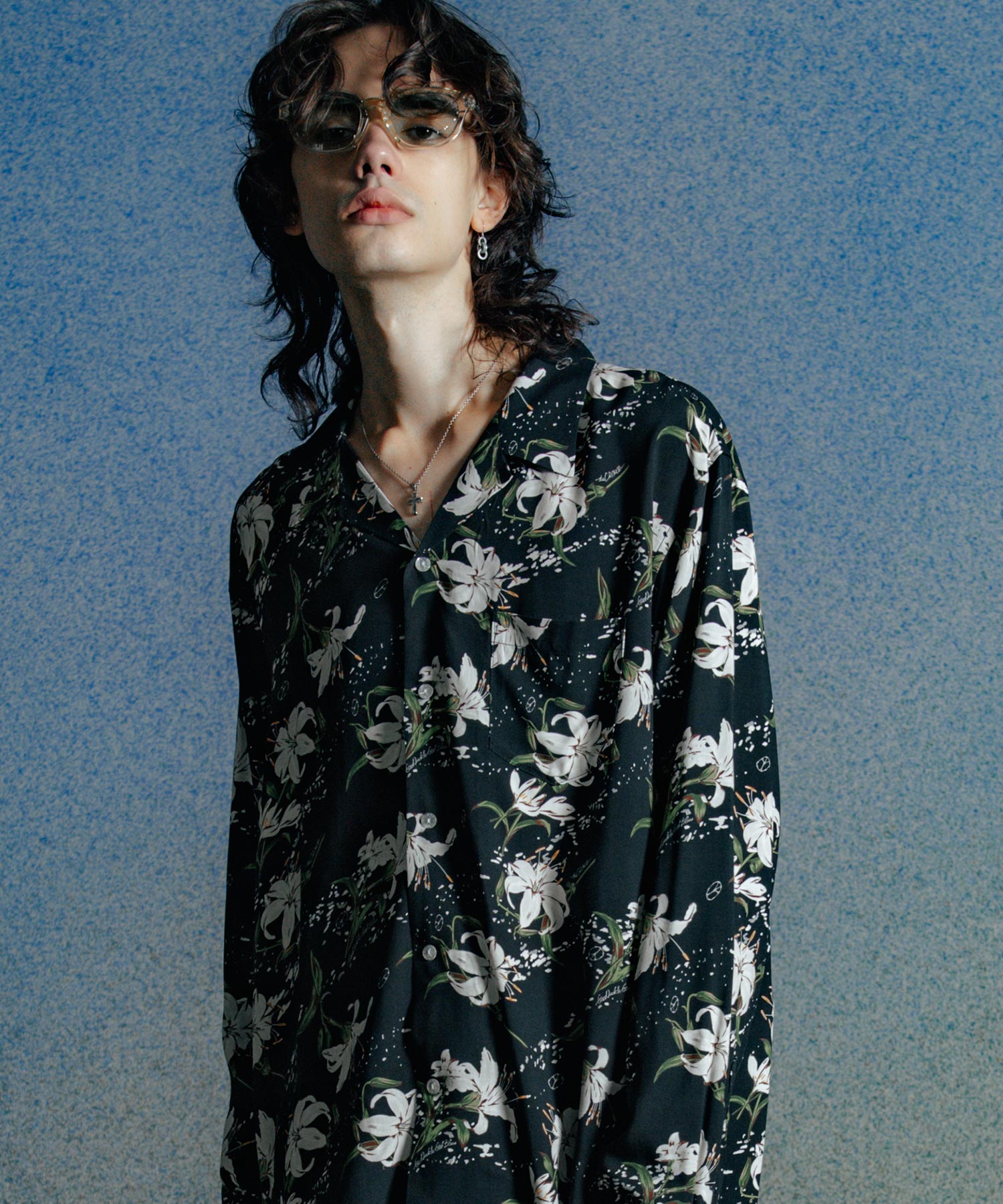 BONE BLOOM ALOHA LONG SLEEVE SHIRT