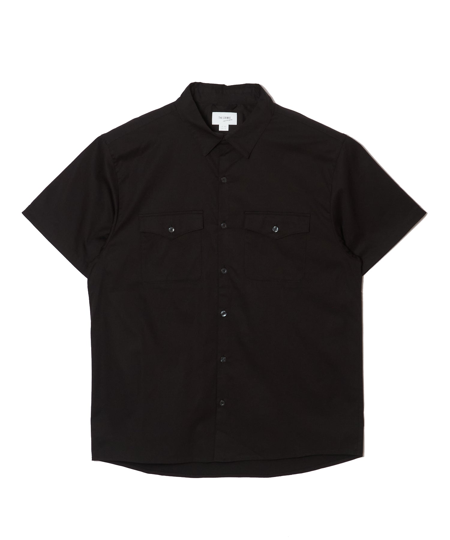 FLAP POCKET STRETCH DRESS SHORT SLEEVE SHIRT