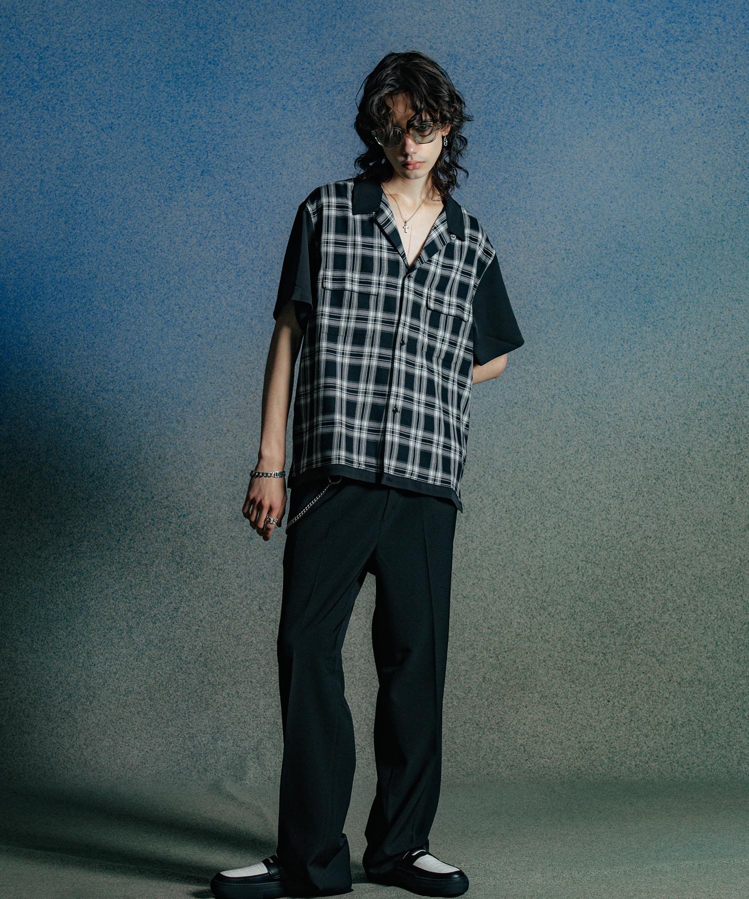 SHORT LENGTH CHECK SHORT SLEEVE SHIRT