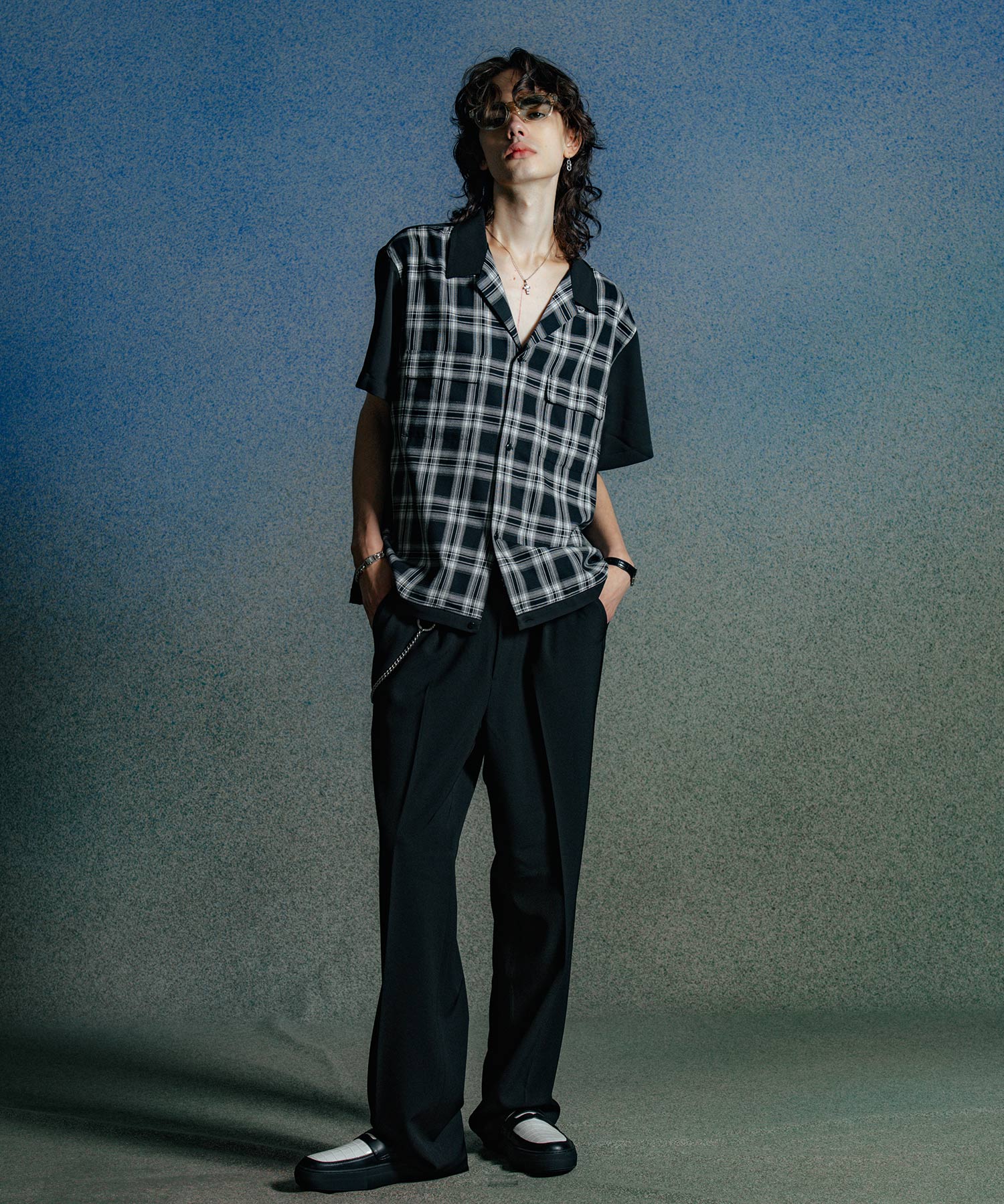 SHORT LENGTH CHECK SHORT SLEEVE SHIRT