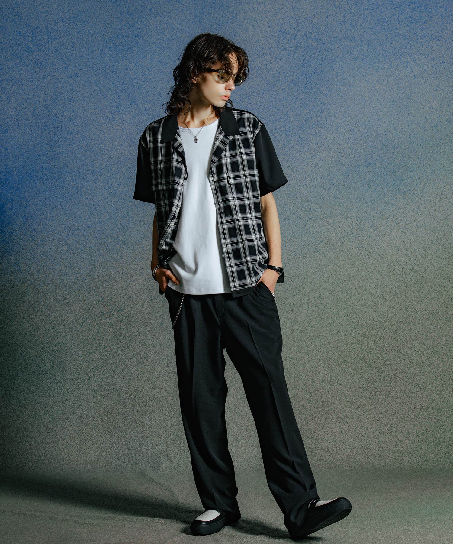 SHORT LENGTH CHECK SHORT SLEEVE SHIRT