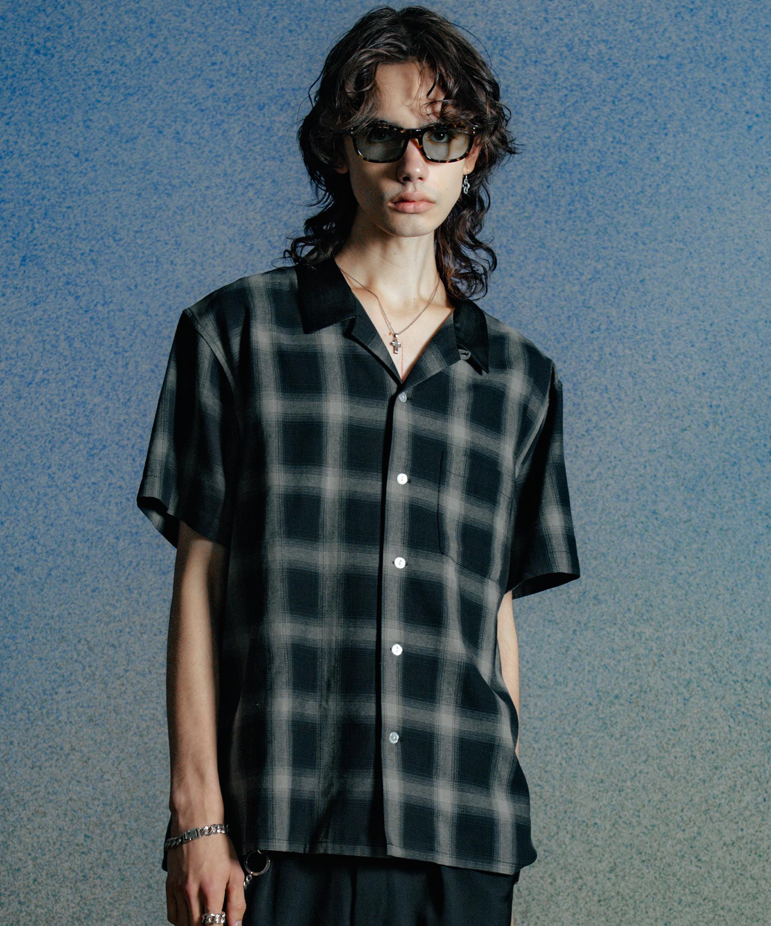 CHECK OPEN SHORT SLEEVE SHIRT