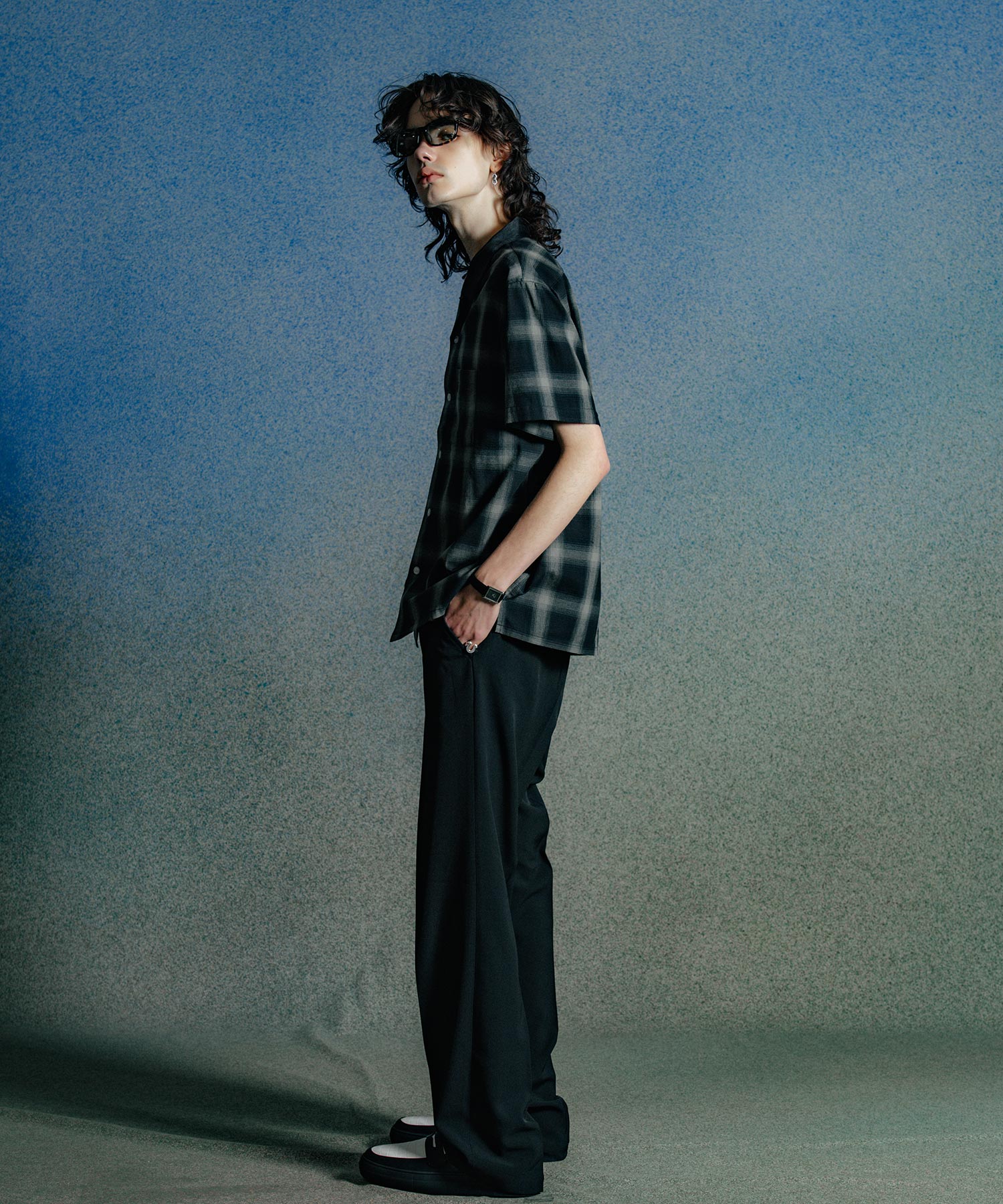 CHECK OPEN SHORT SLEEVE SHIRT