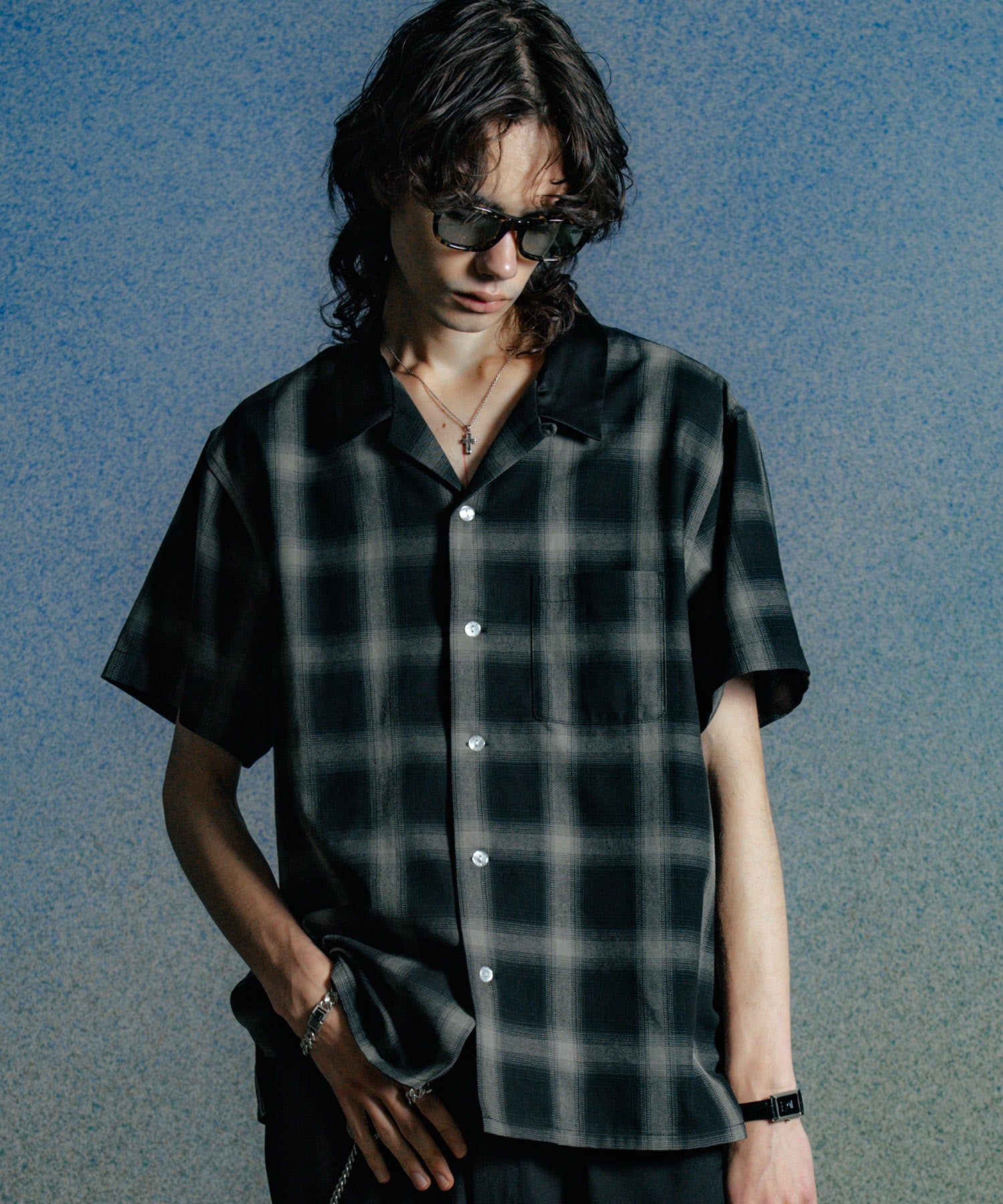 CHECK OPEN SHORT SLEEVE SHIRT