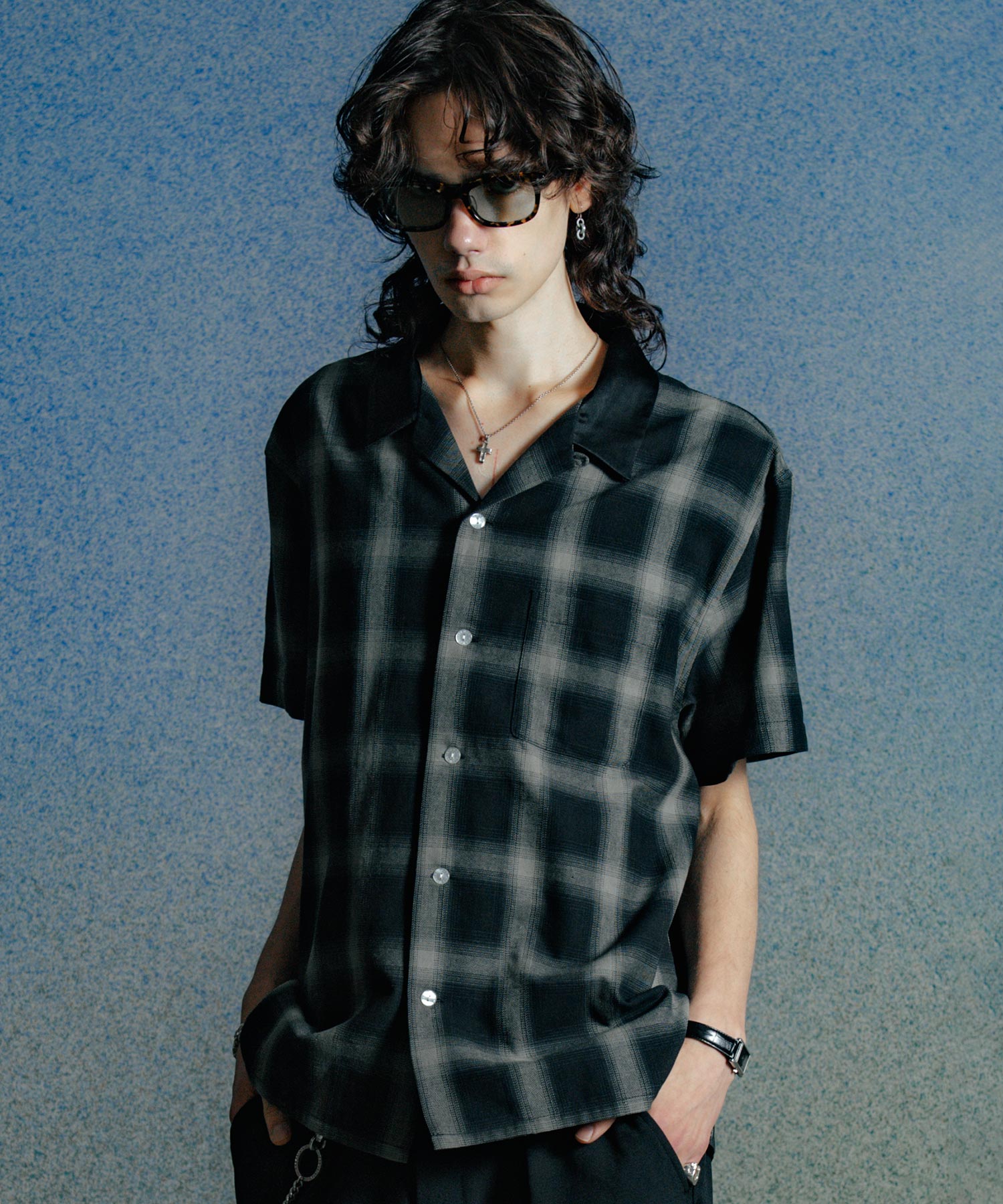 CHECK OPEN SHORT SLEEVE SHIRT