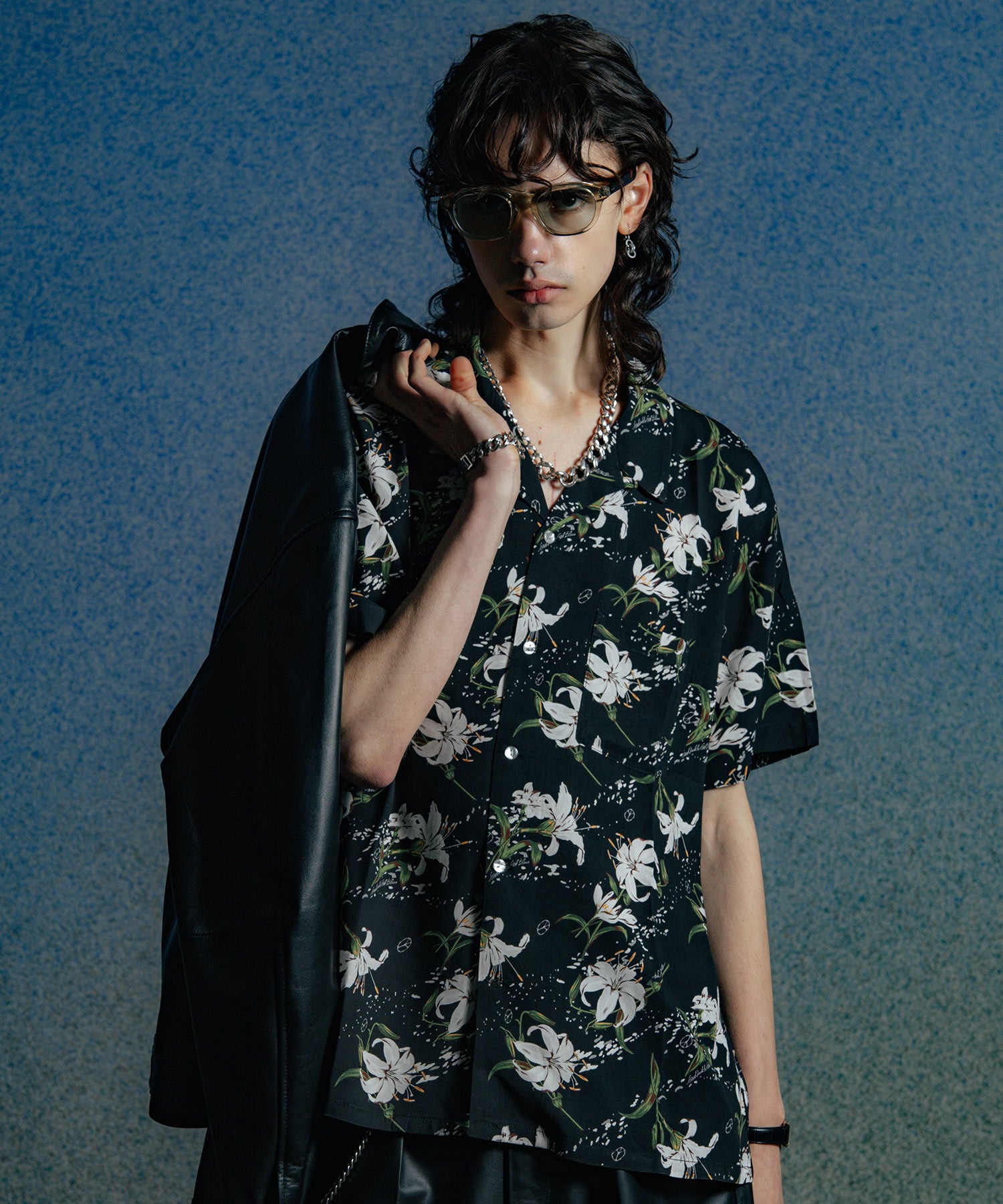 BONE BLOOM ALOHA SHIRT