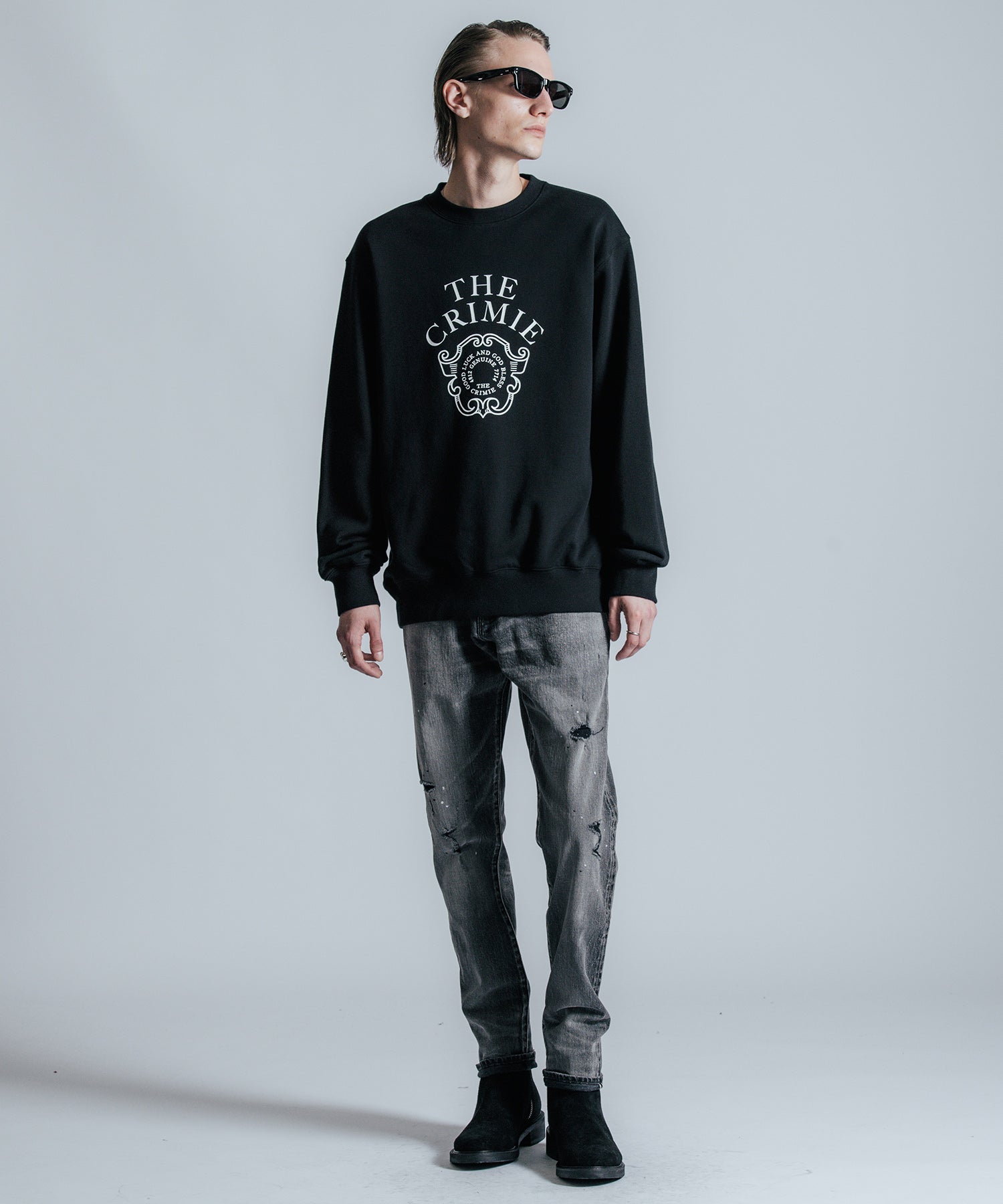 EMBLEM LOGO CREW NECK SWEAT