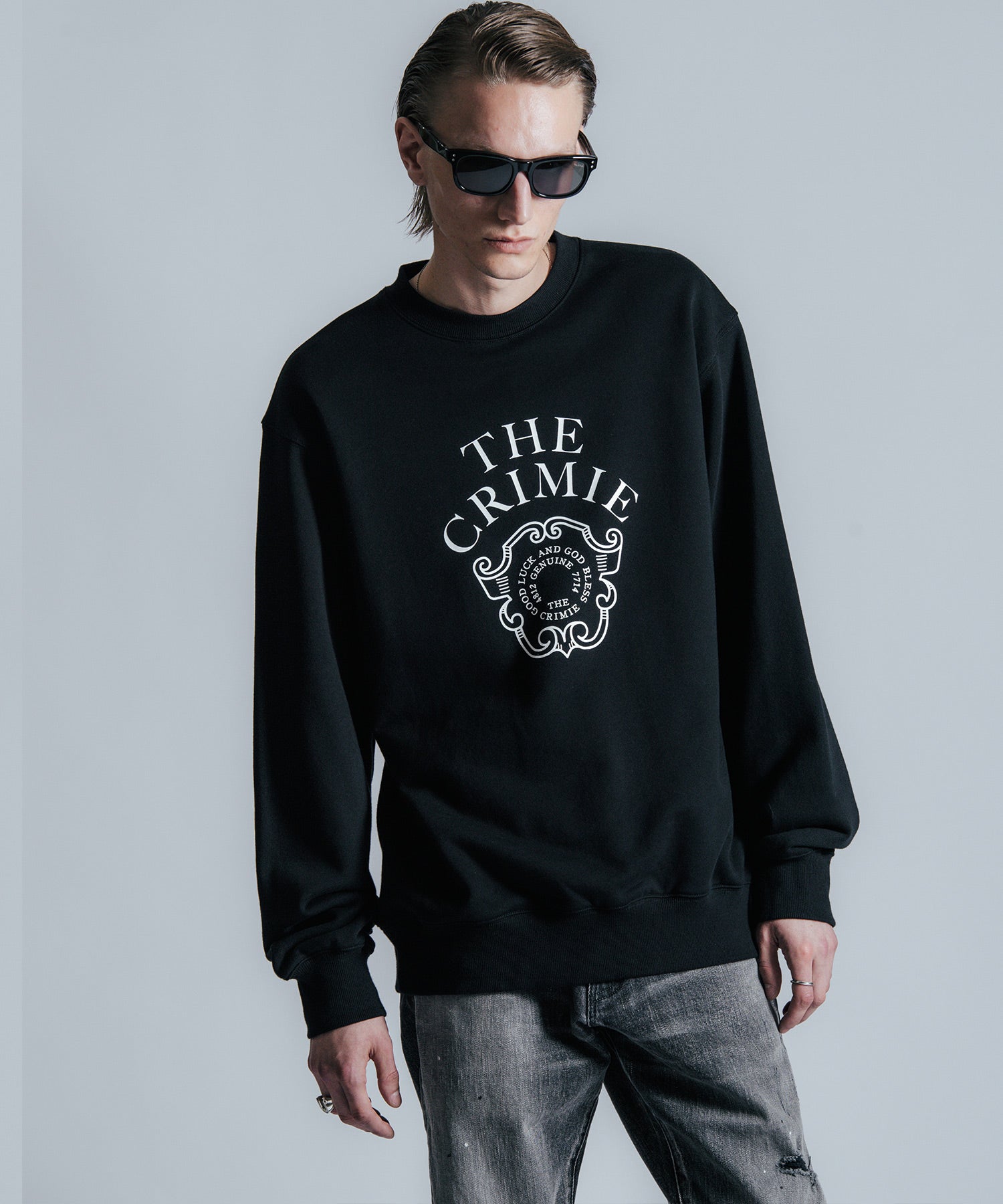 EMBLEM LOGO CREW NECK SWEAT