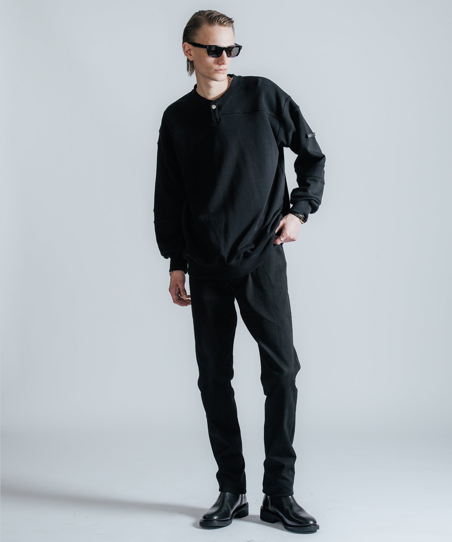 FOOTBALL RIB HENLY NECK SWEAT