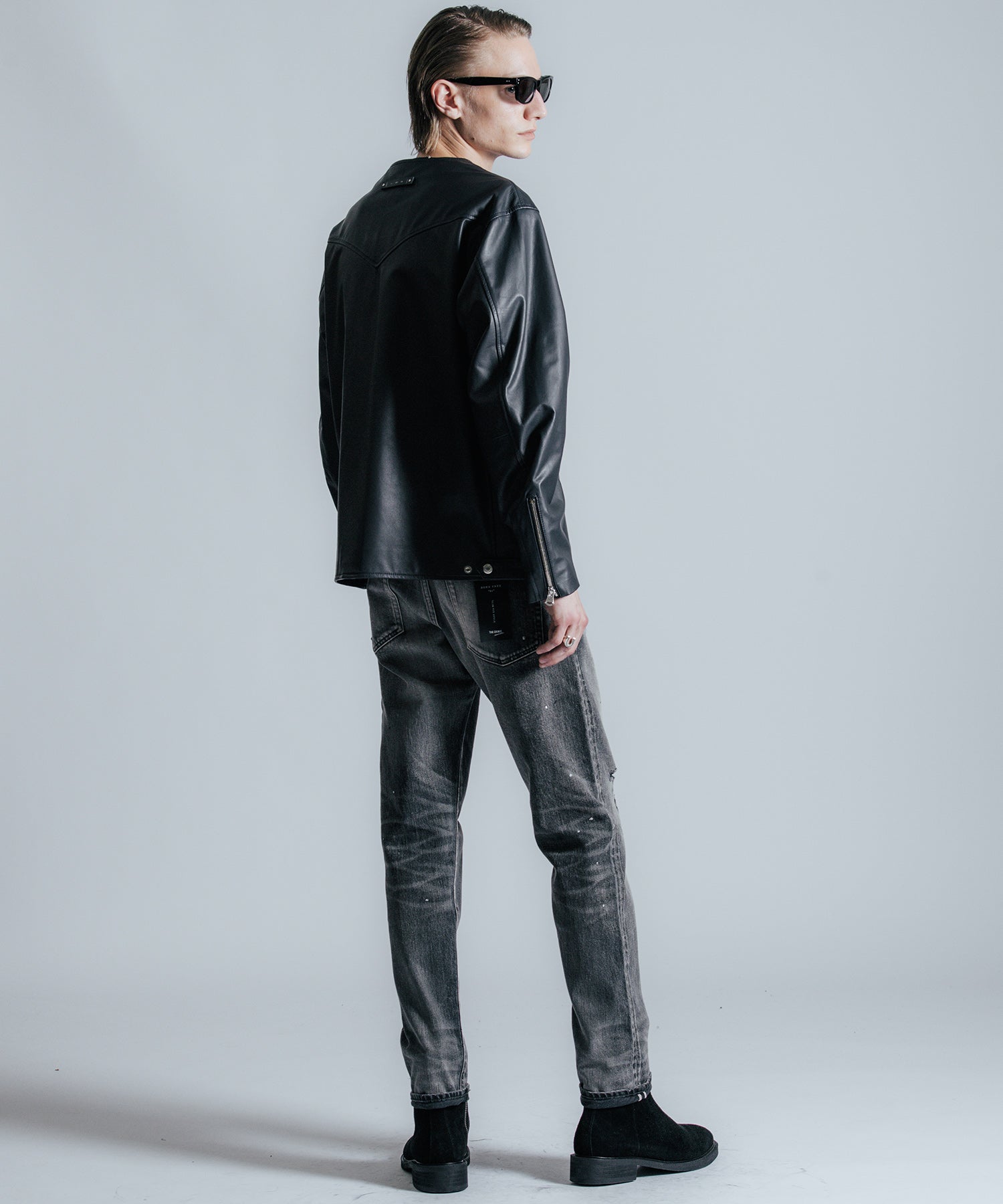 LAMB LEATHER RIDERS CARDIGAN