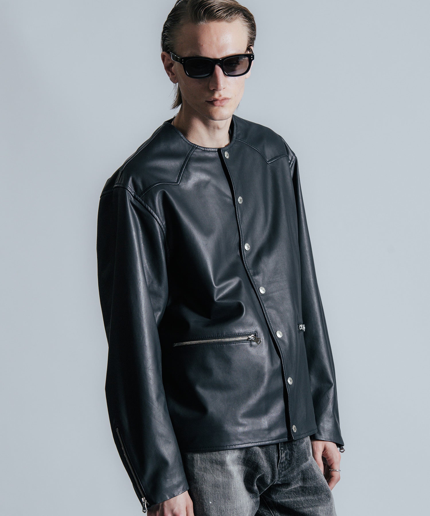 LAMB LEATHER RIDERS CARDIGAN