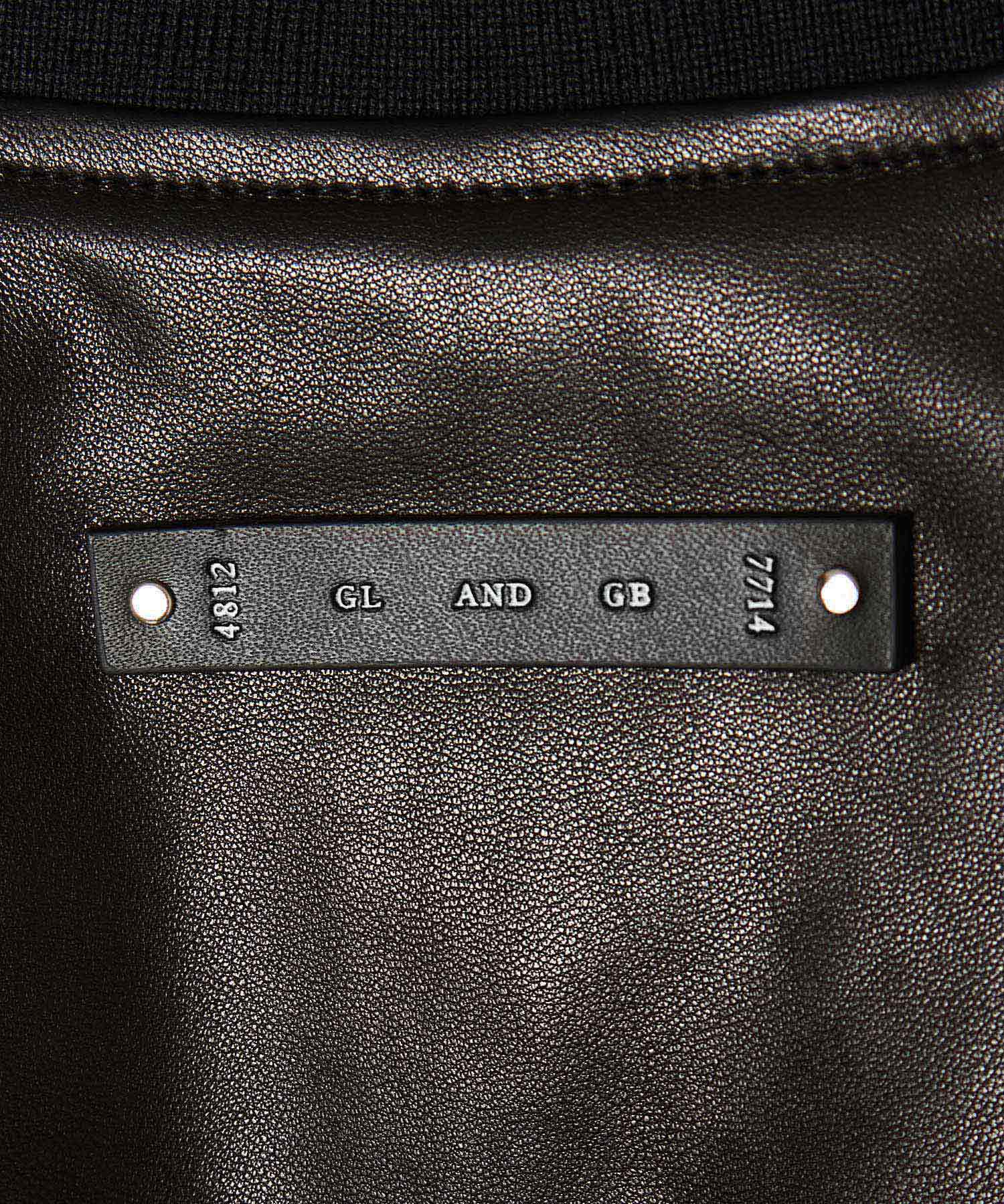 NYLON SLEEVE LEATHER MA1 JACKET
