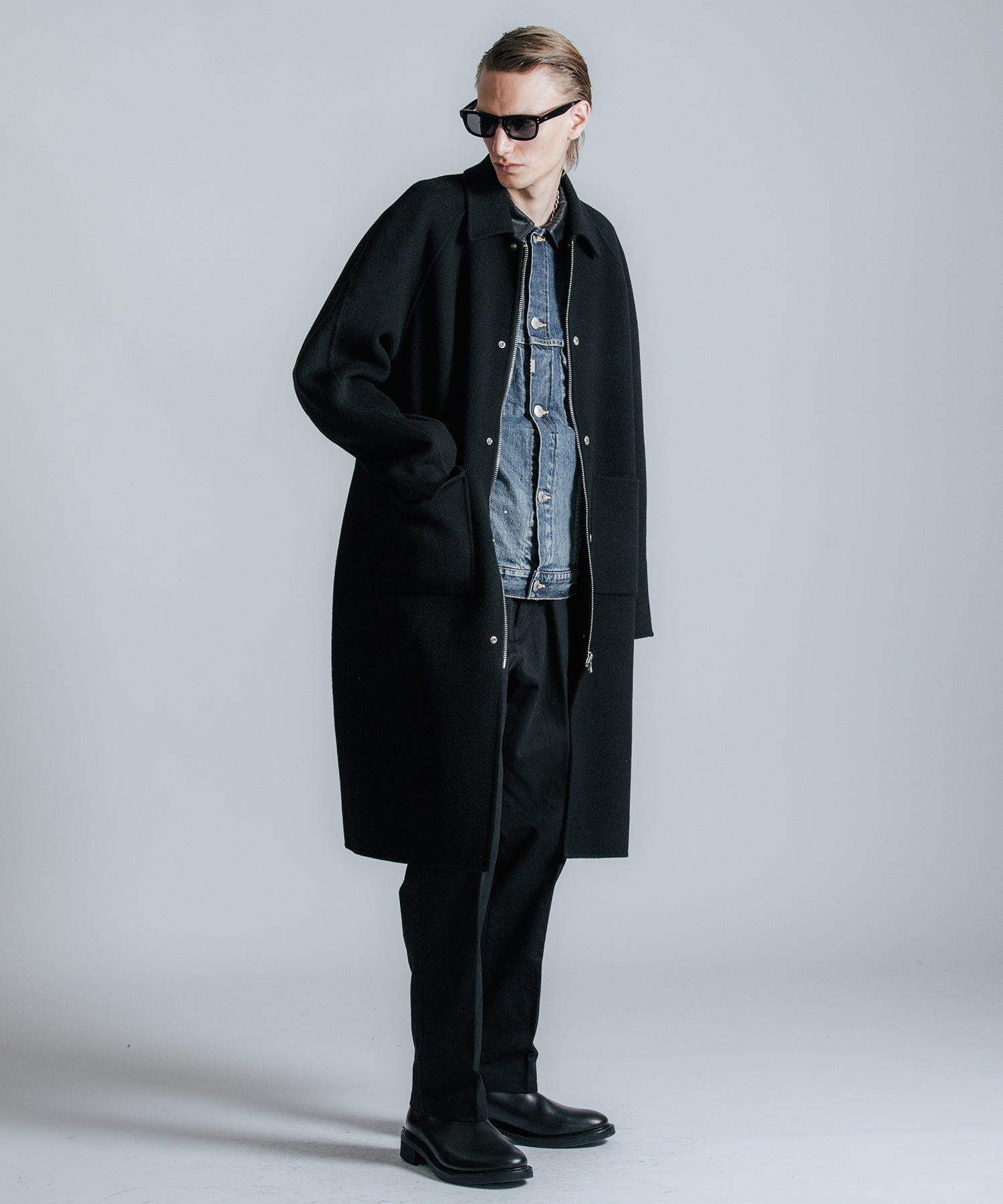 MELTON WOOL COAT