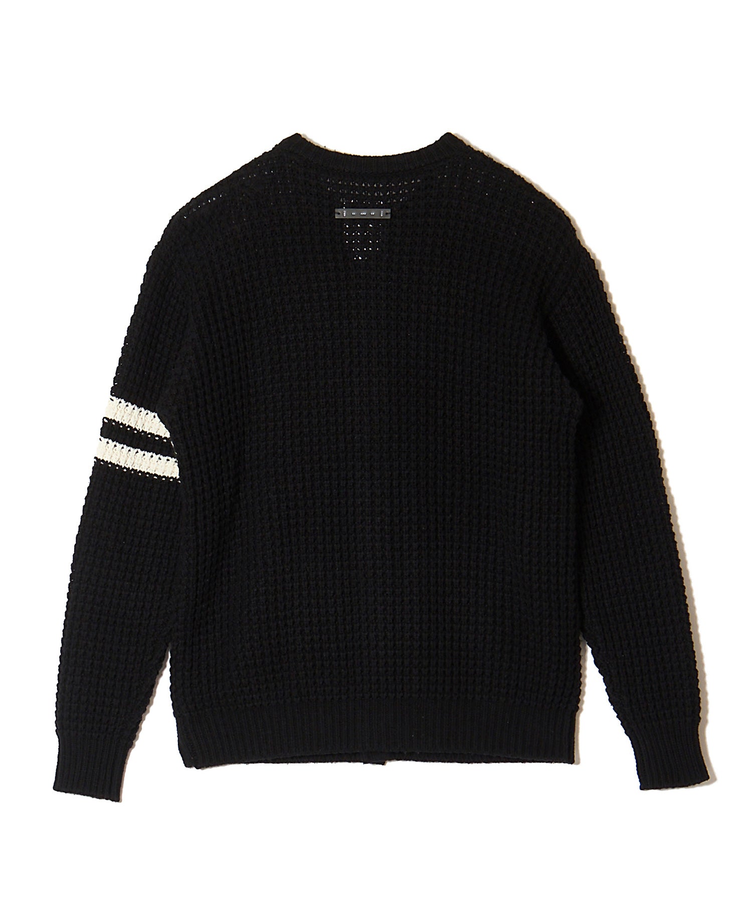 BIG WAFFLE BORDER KNIT CARDIGAN
