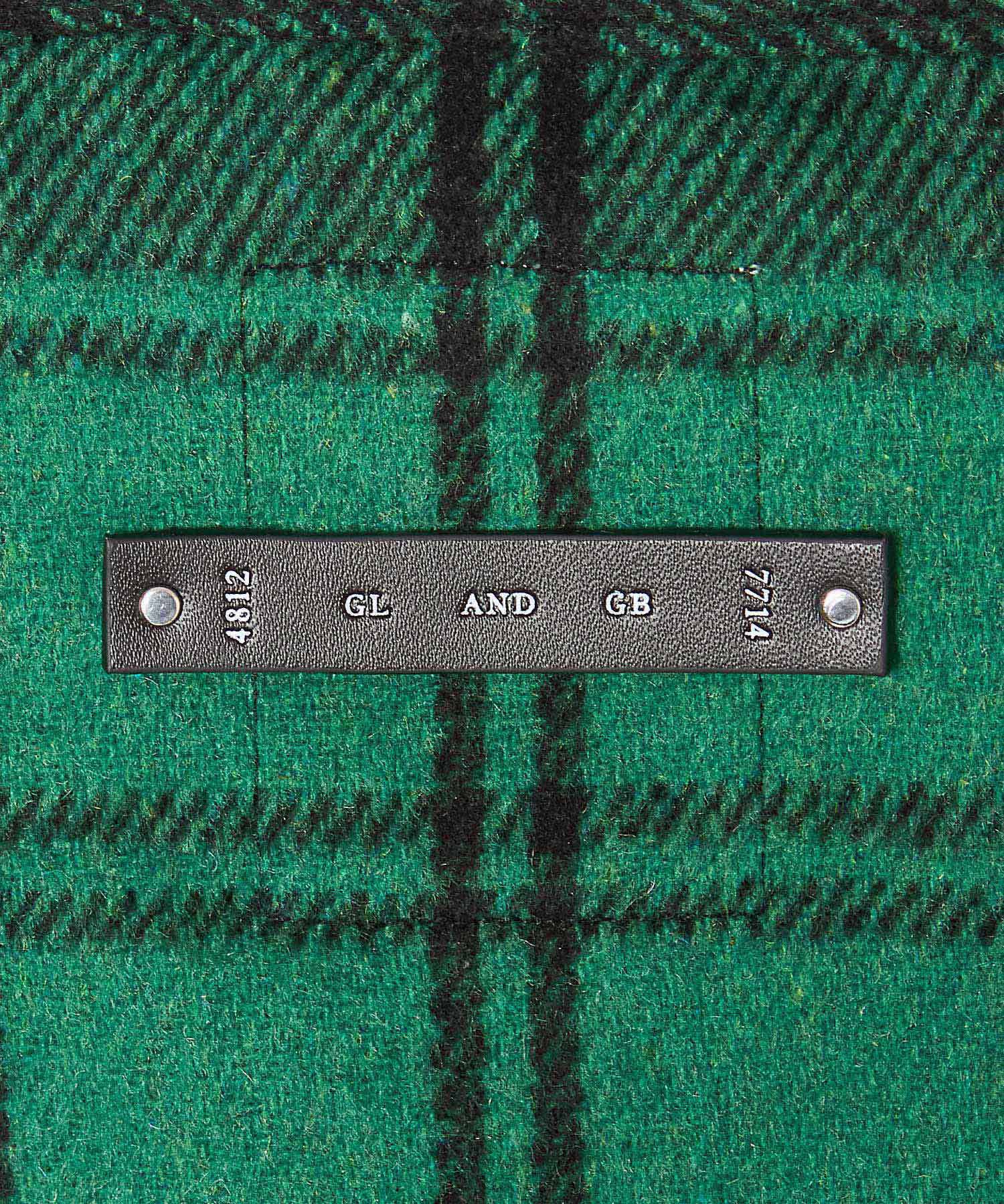 LEATHER COLLAR CHECK CPO SHIRT