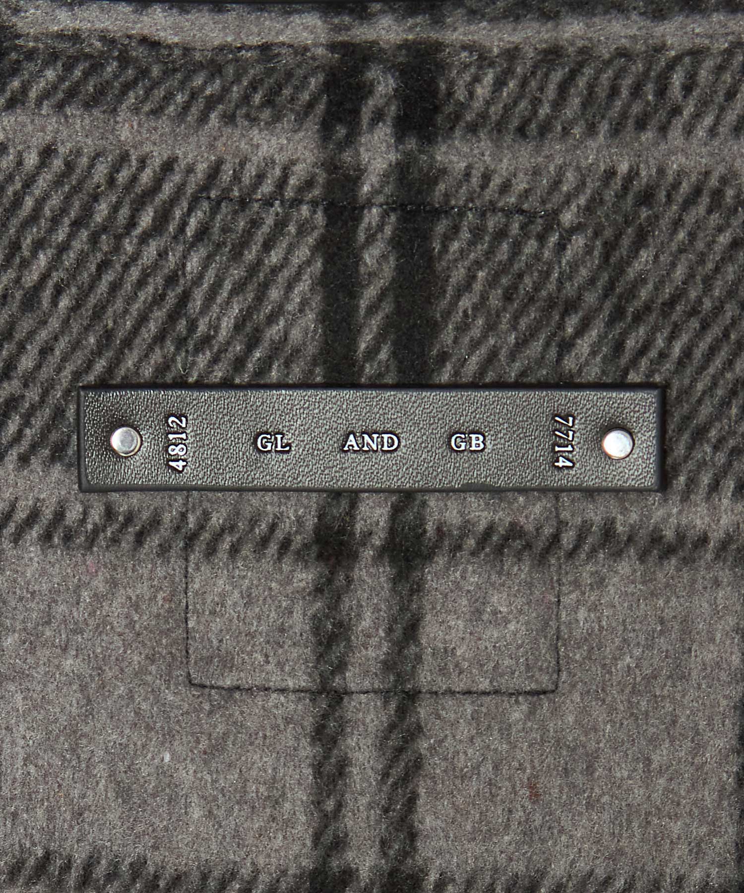 LEATHER COLLAR CHECK CPO SHIRT