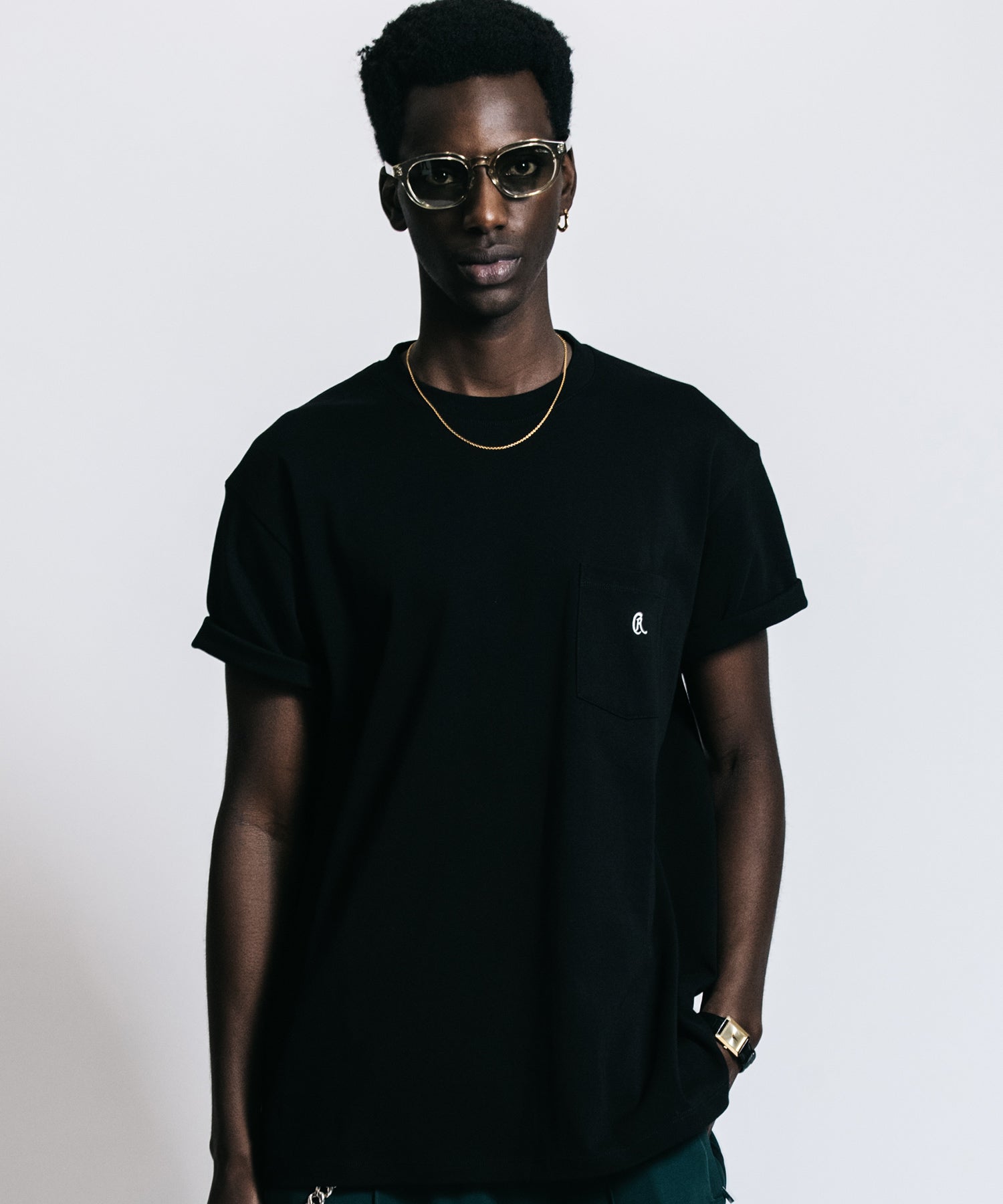 CR EMBROIDERY POCKET T SHIRT