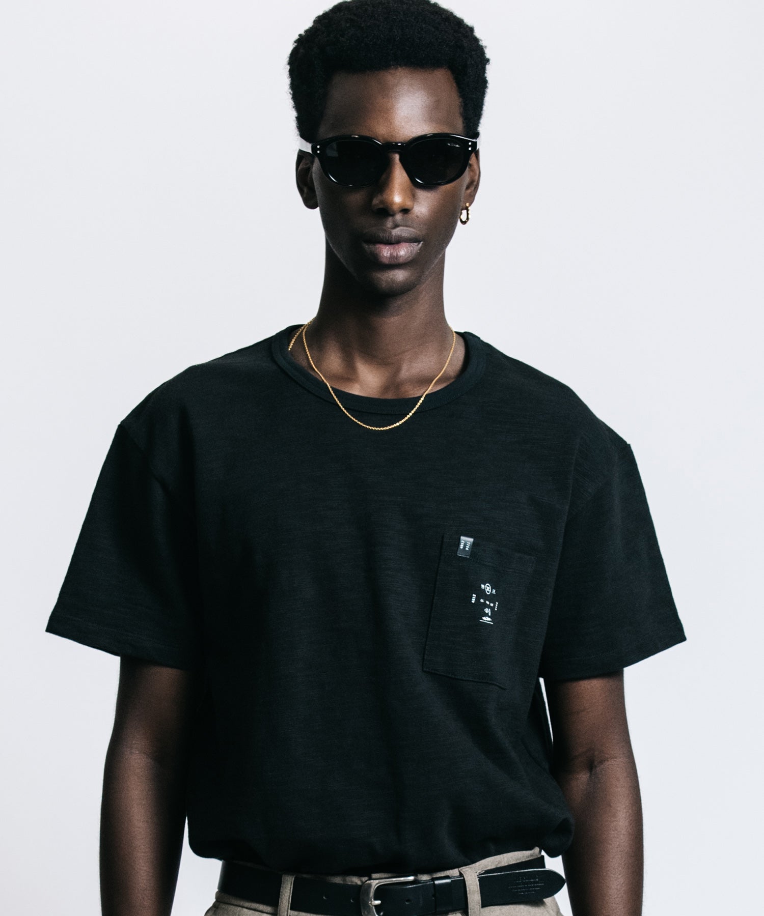 HEAVY OZ SLUB BINDER NECK POCKET T SHIRT