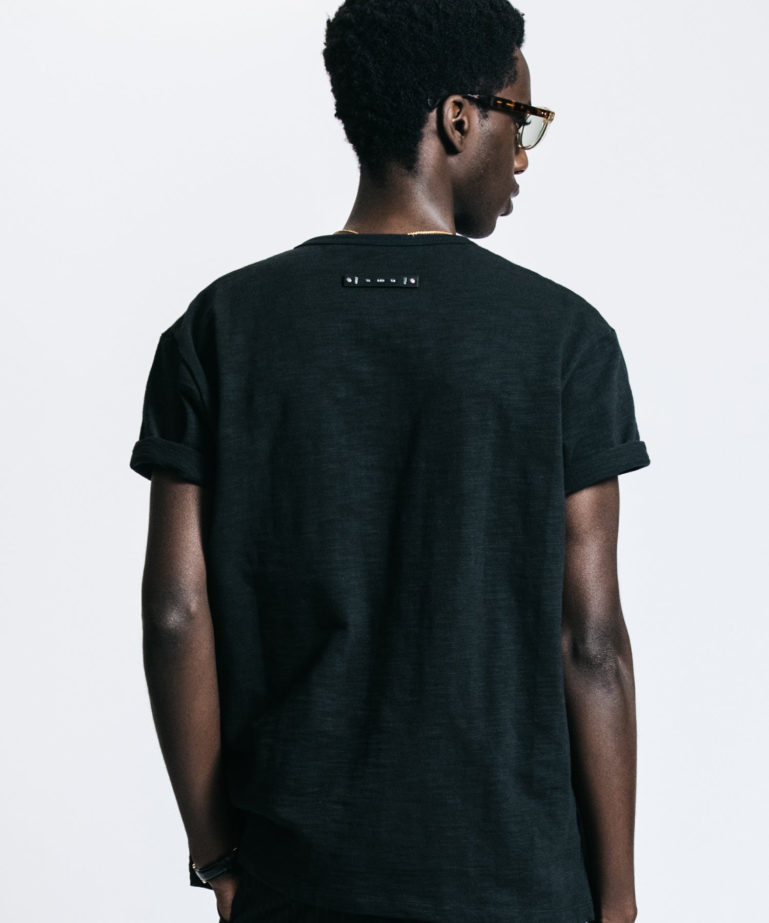 HEAVY OZ SLUB BINDER HENLY NECK POCKET T SHIRT