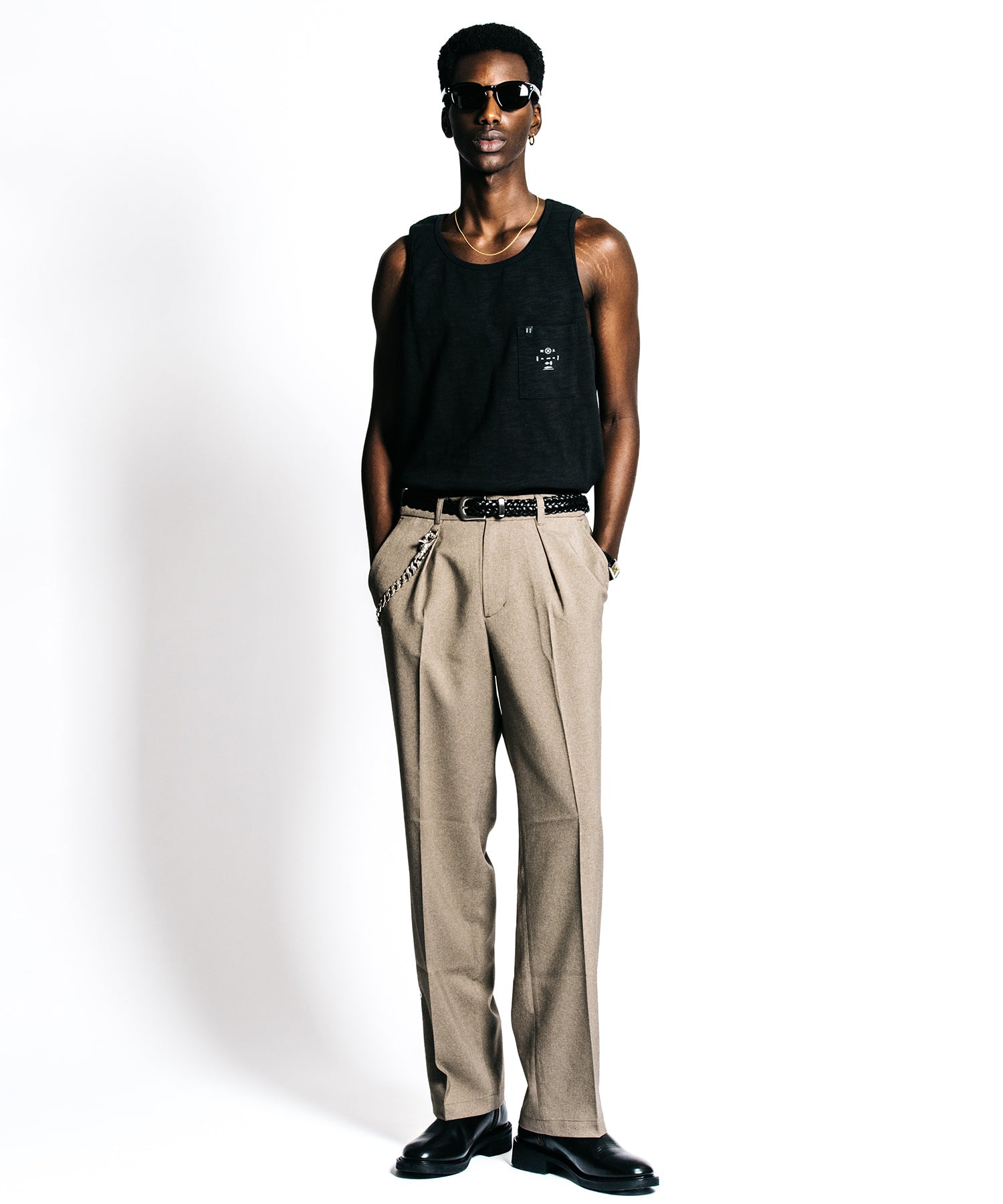 HEAVY OZ SLUB POCKET TANK TOP