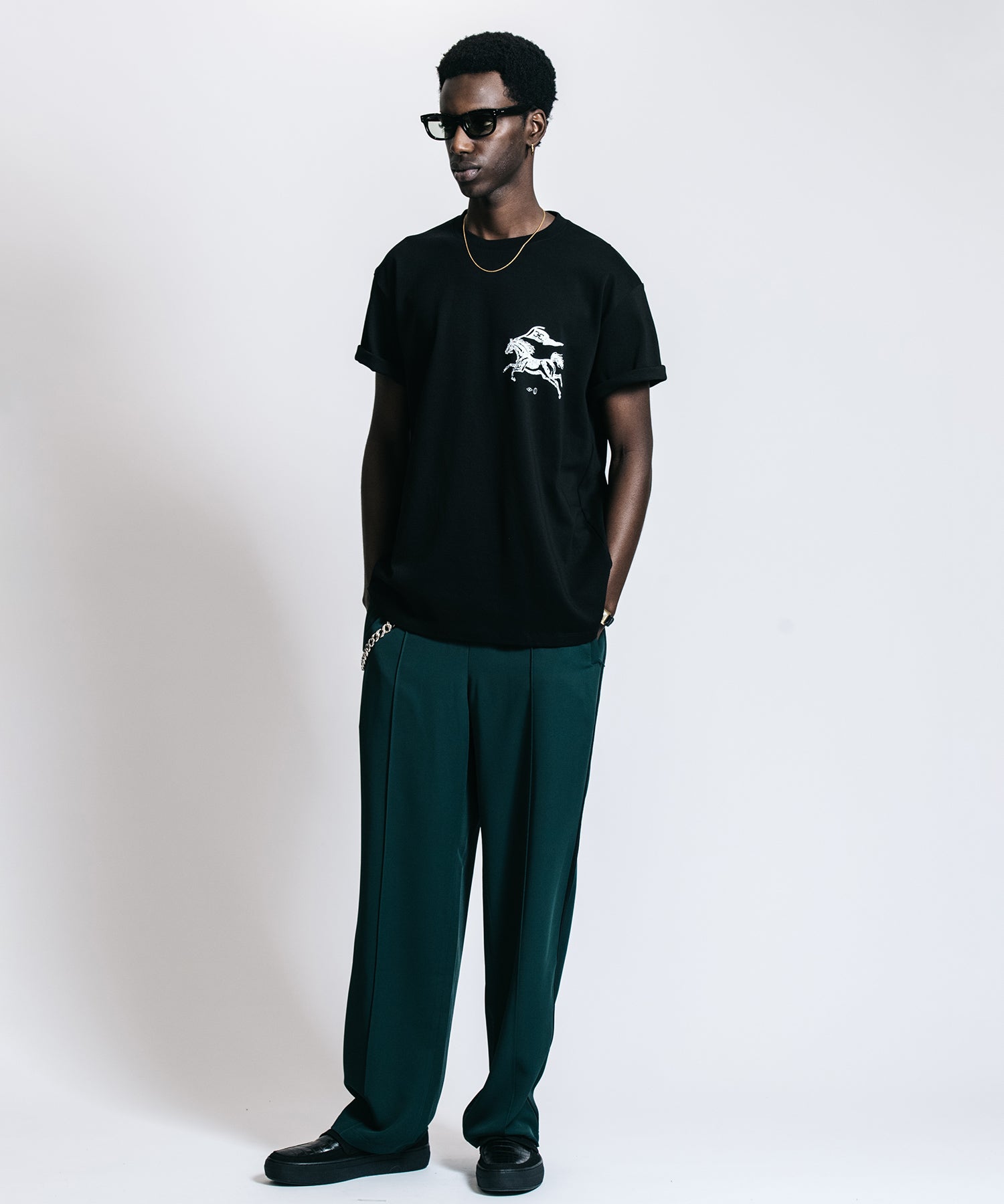 CR MUSUTANG USED PRINT T SHIRT