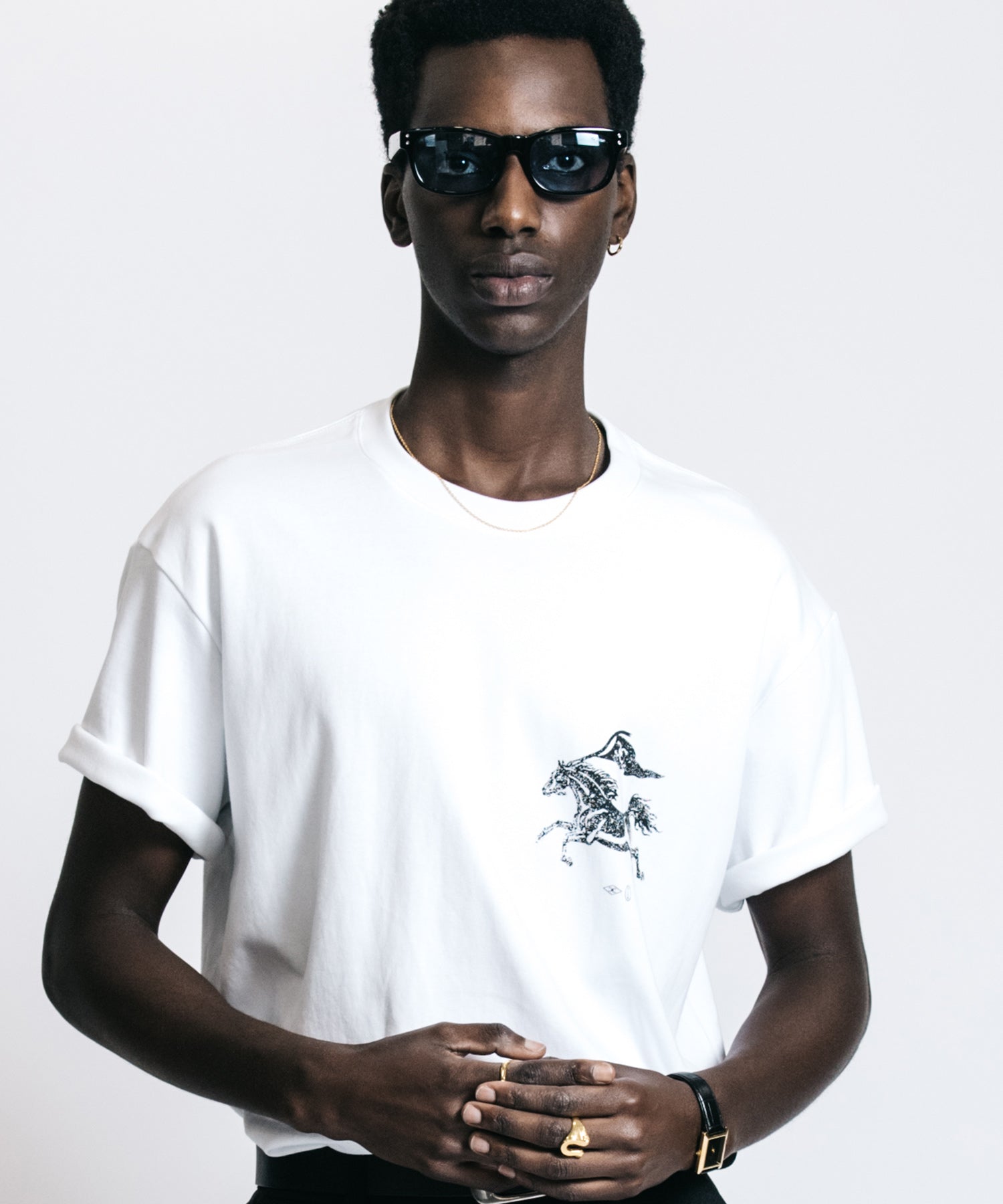 CR MUSUTANG USED PRINT T SHIRT